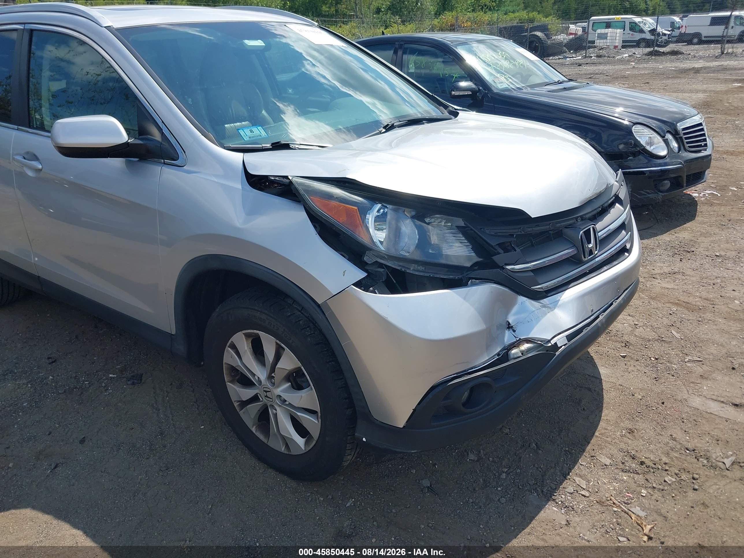 2012 Honda Cr-v Ex-l Silver vin: 2HKRM4H79CH602830