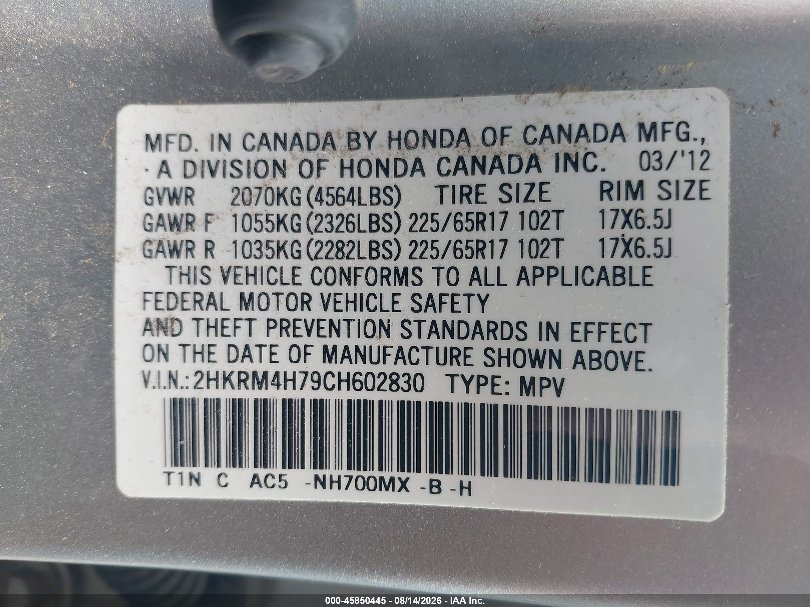 2012 Honda Cr-v Ex-l Silver vin: 2HKRM4H79CH602830