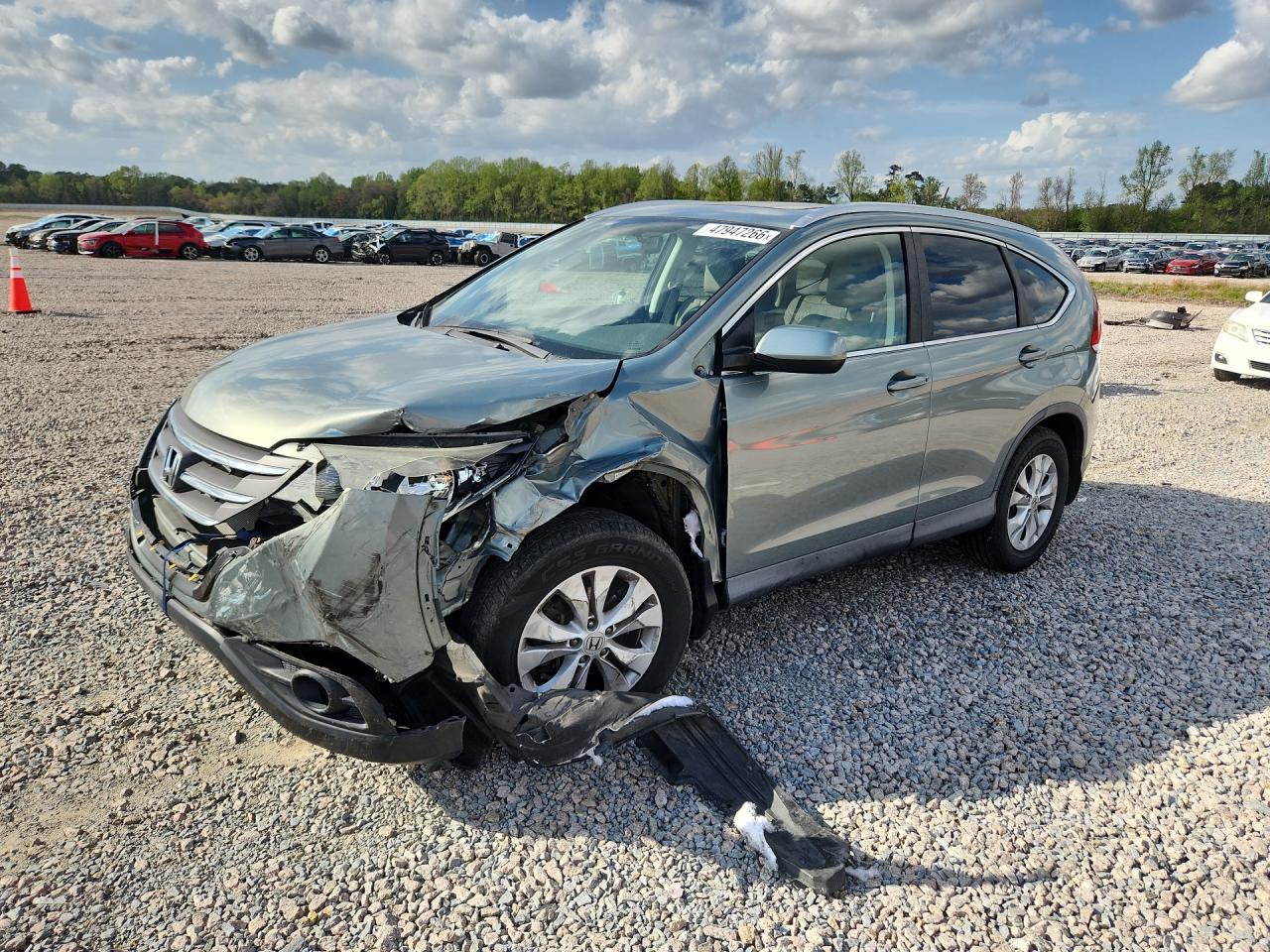 2012 Honda Cr-v Exl Green vin: 2HKRM4H79CH603895