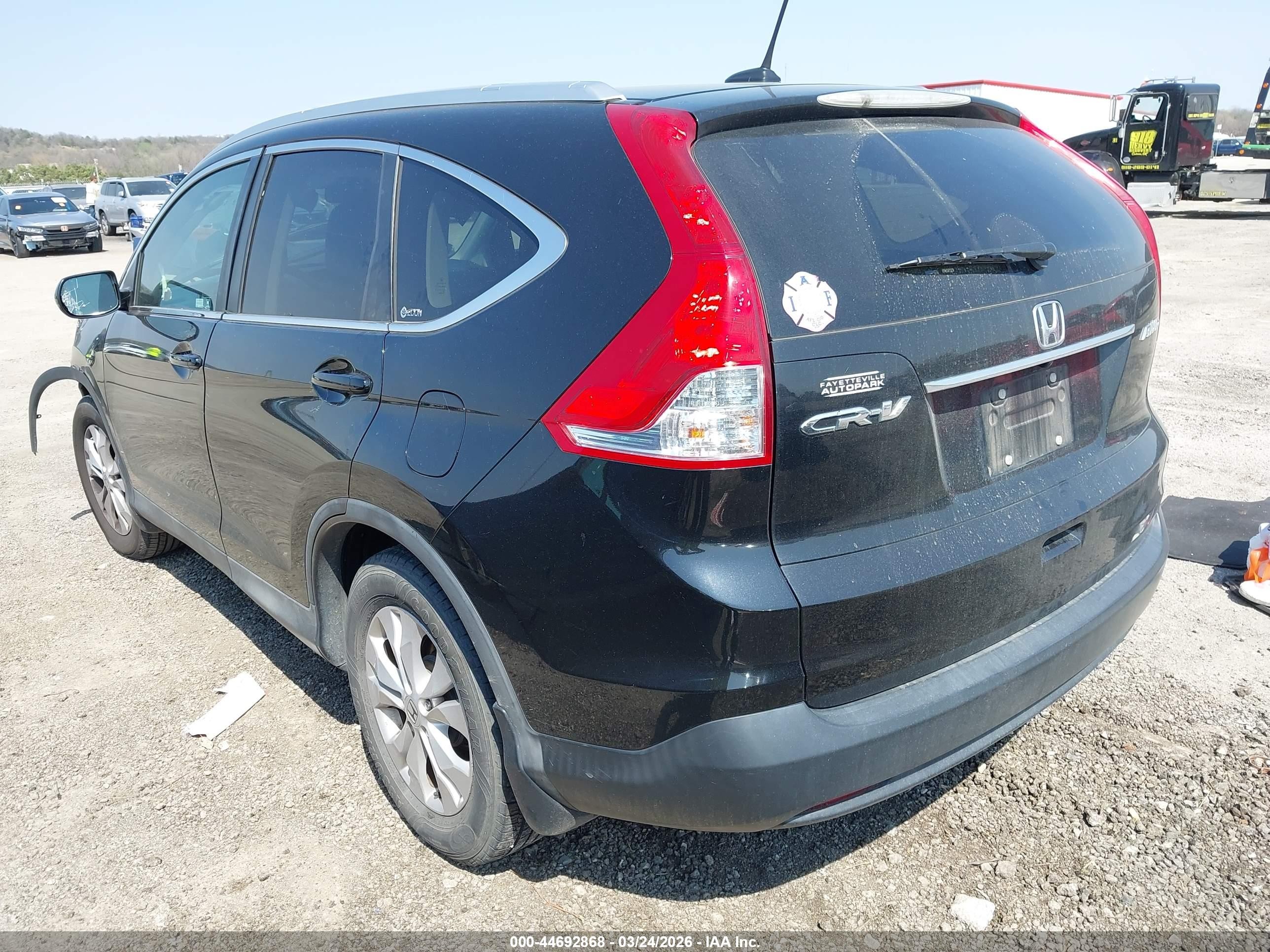 2012 Honda Cr-v Ex-l Black vin: 2HKRM4H79CH619739