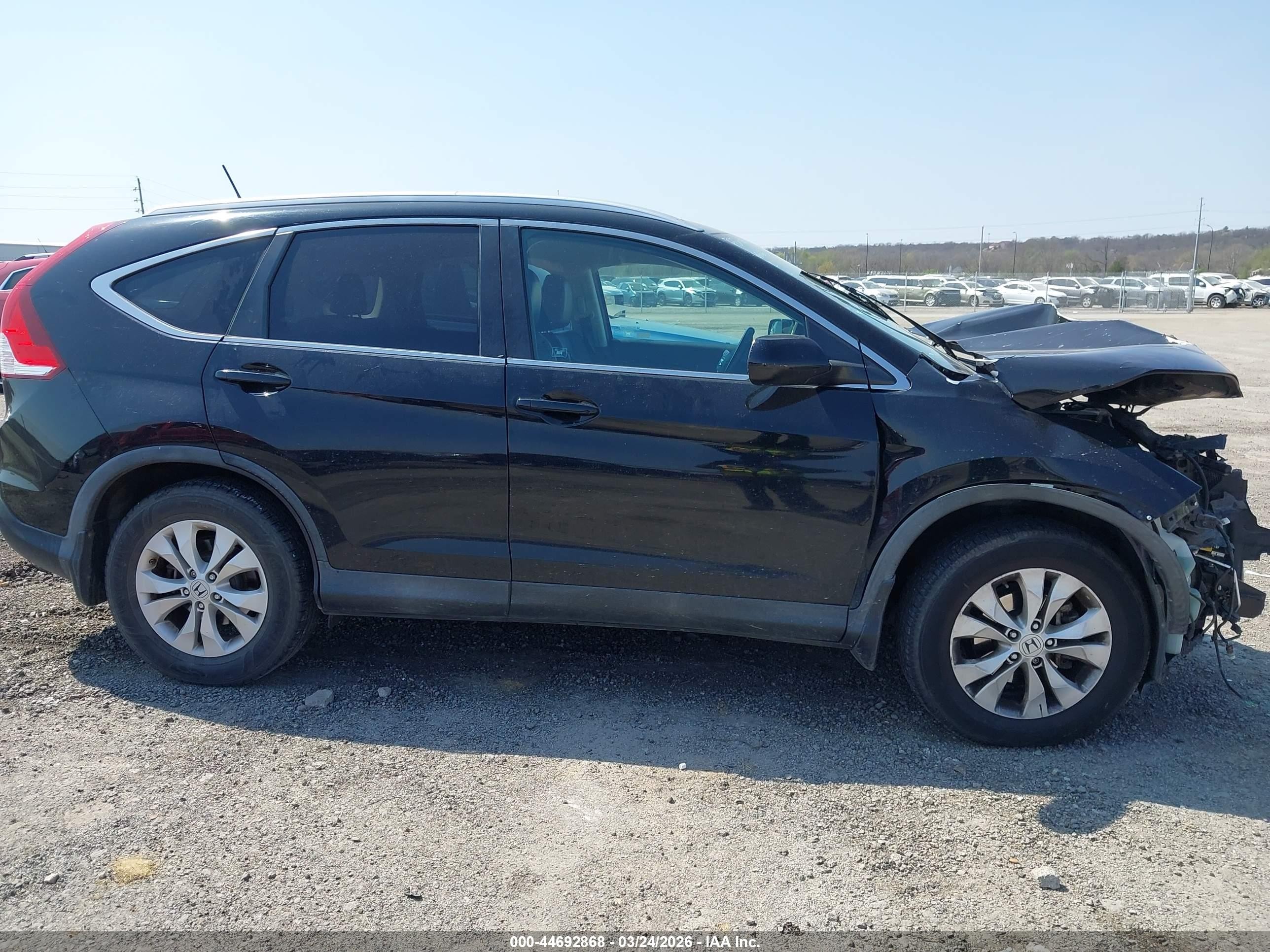 2012 Honda Cr-v Ex-l Black vin: 2HKRM4H79CH619739