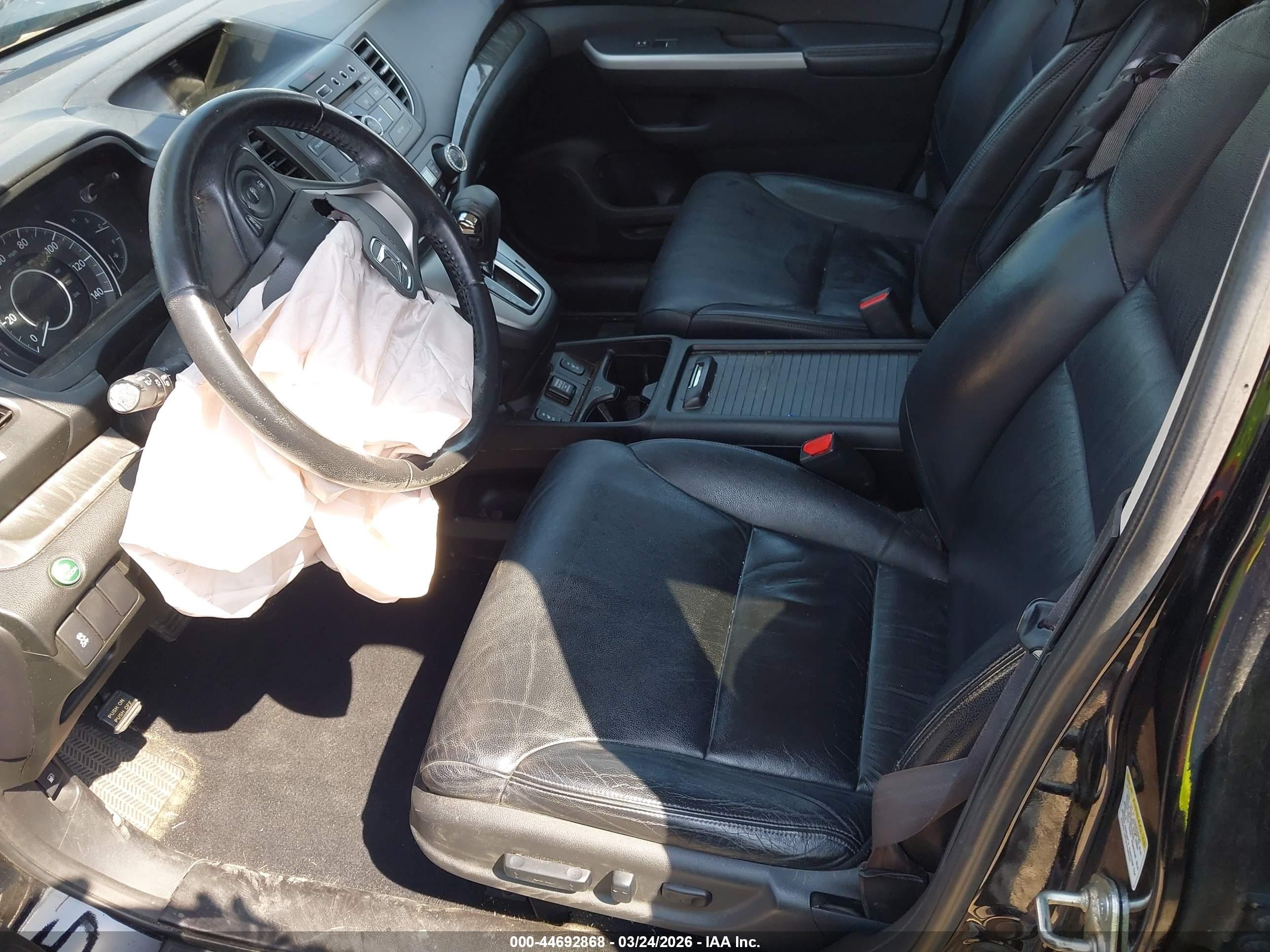 2012 Honda Cr-v Ex-l Black vin: 2HKRM4H79CH619739