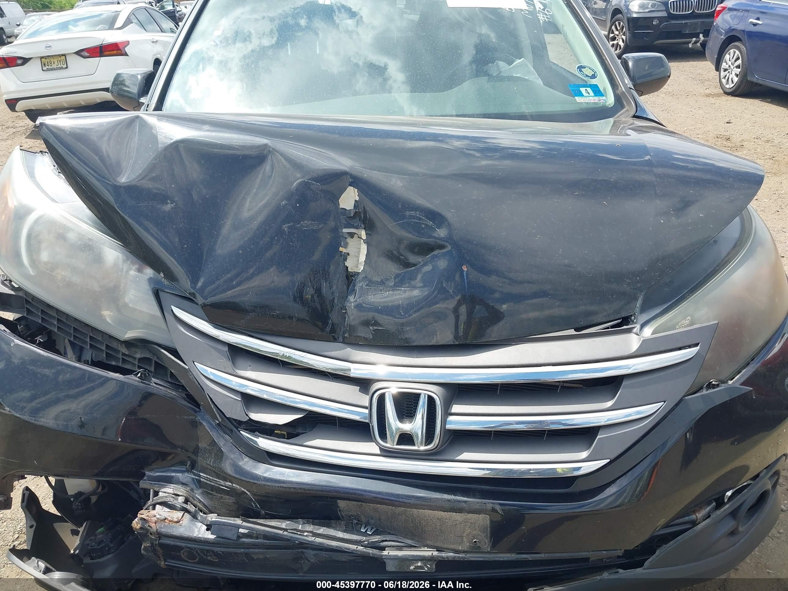 2012 Honda Cr-v Ex-l Black vin: 2HKRM4H79CH620650