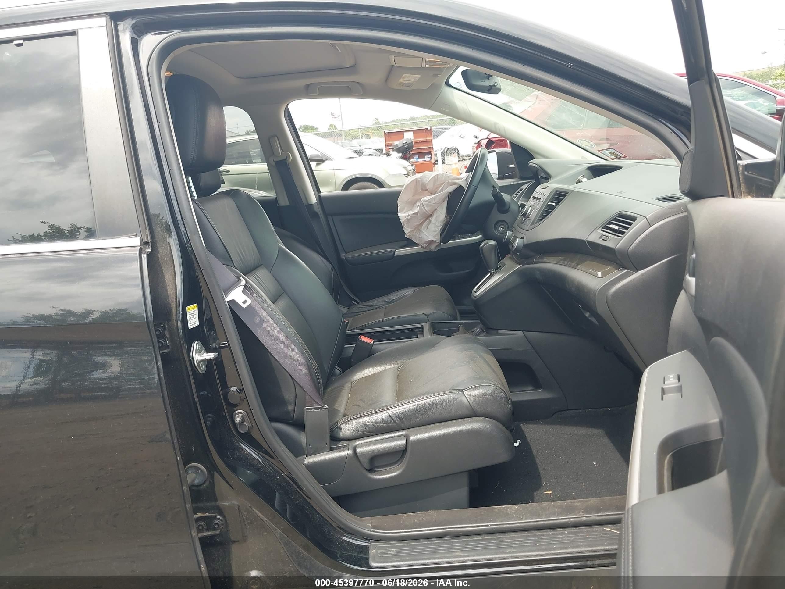 2012 Honda Cr-v Ex-l Black vin: 2HKRM4H79CH620650