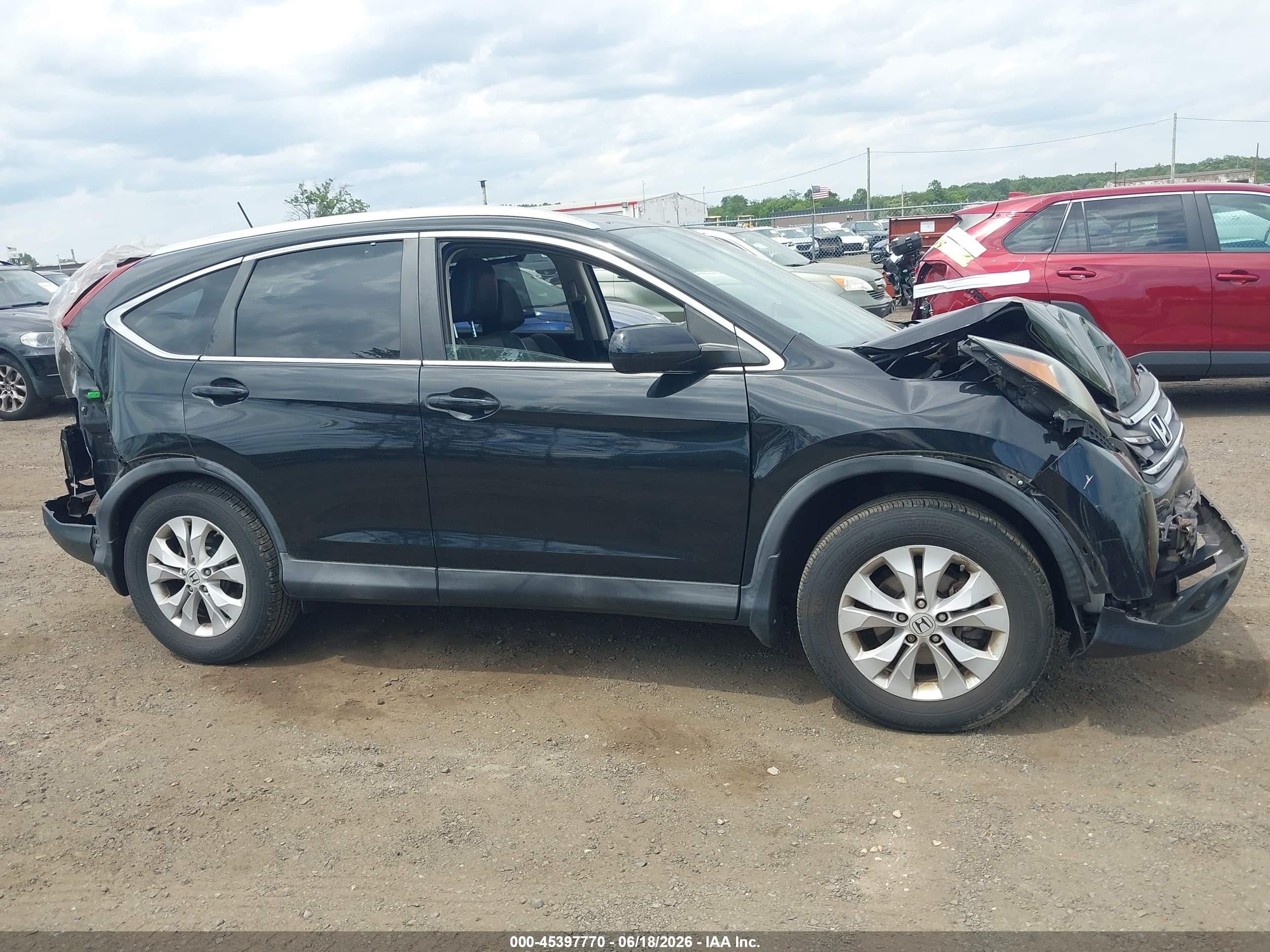 2012 Honda Cr-v Ex-l Black vin: 2HKRM4H79CH620650