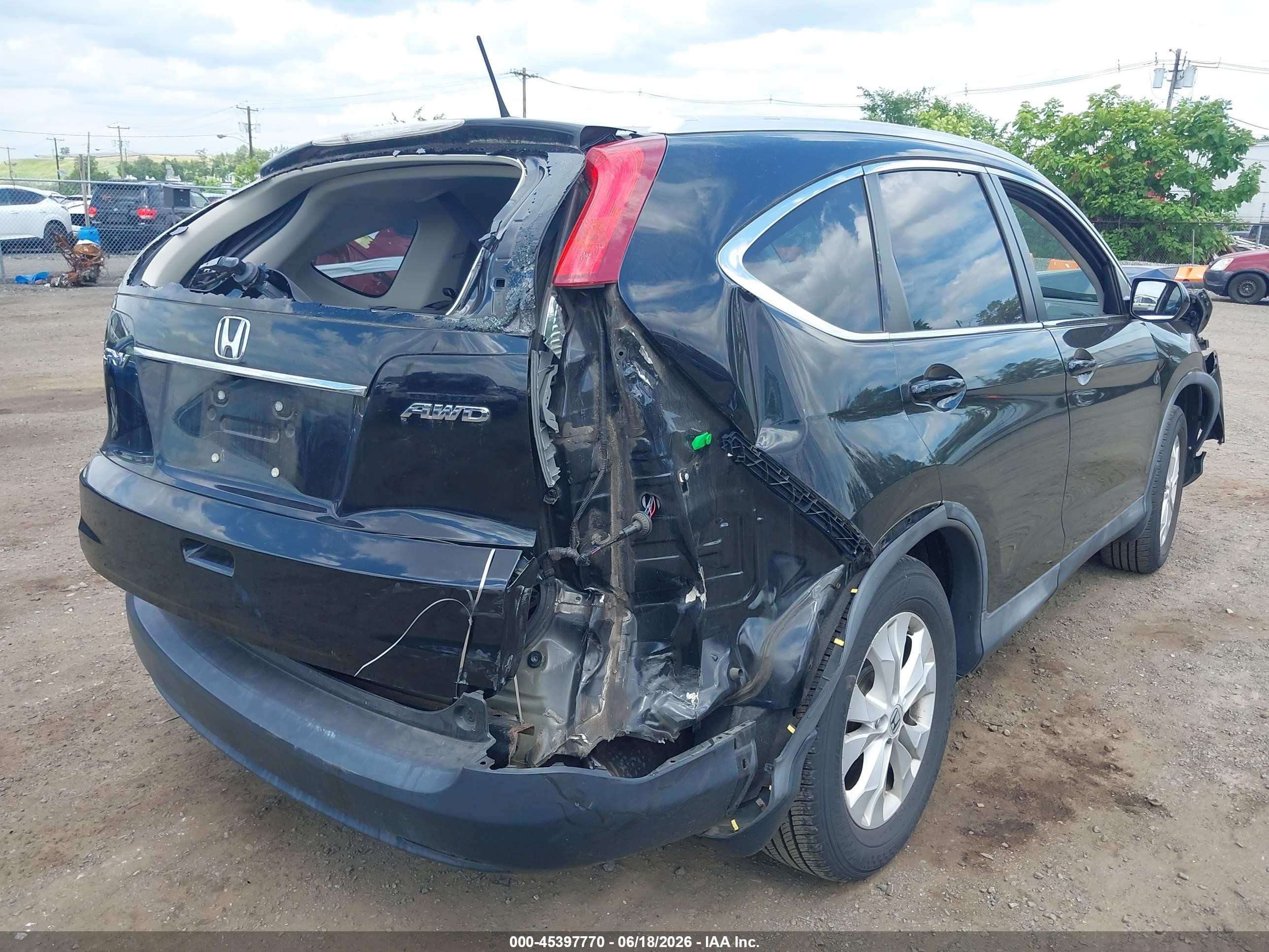 2012 Honda Cr-v Ex-l Black vin: 2HKRM4H79CH620650
