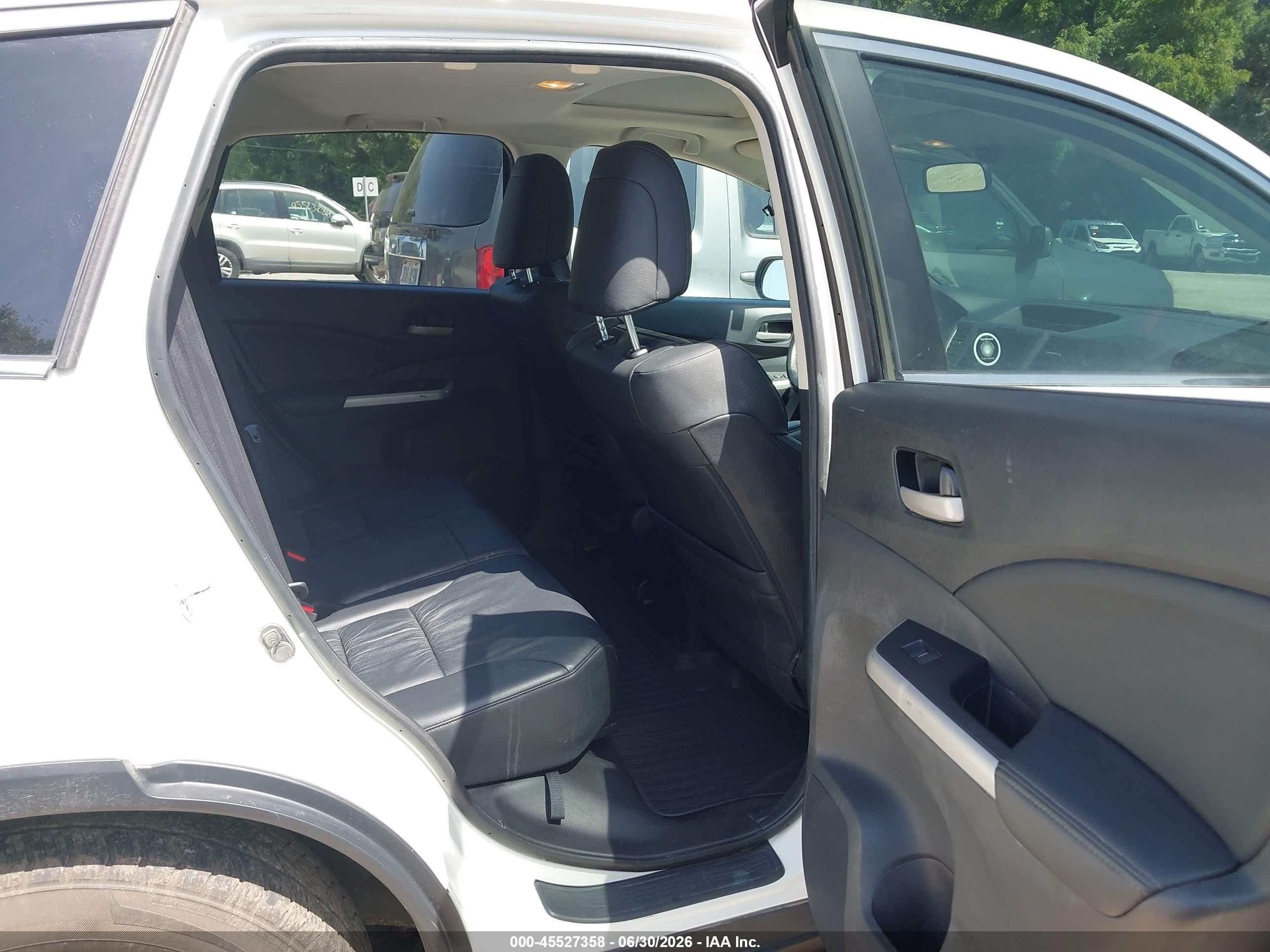 2013 Honda Cr-v Ex-l White vin: 2HKRM4H79DH115693