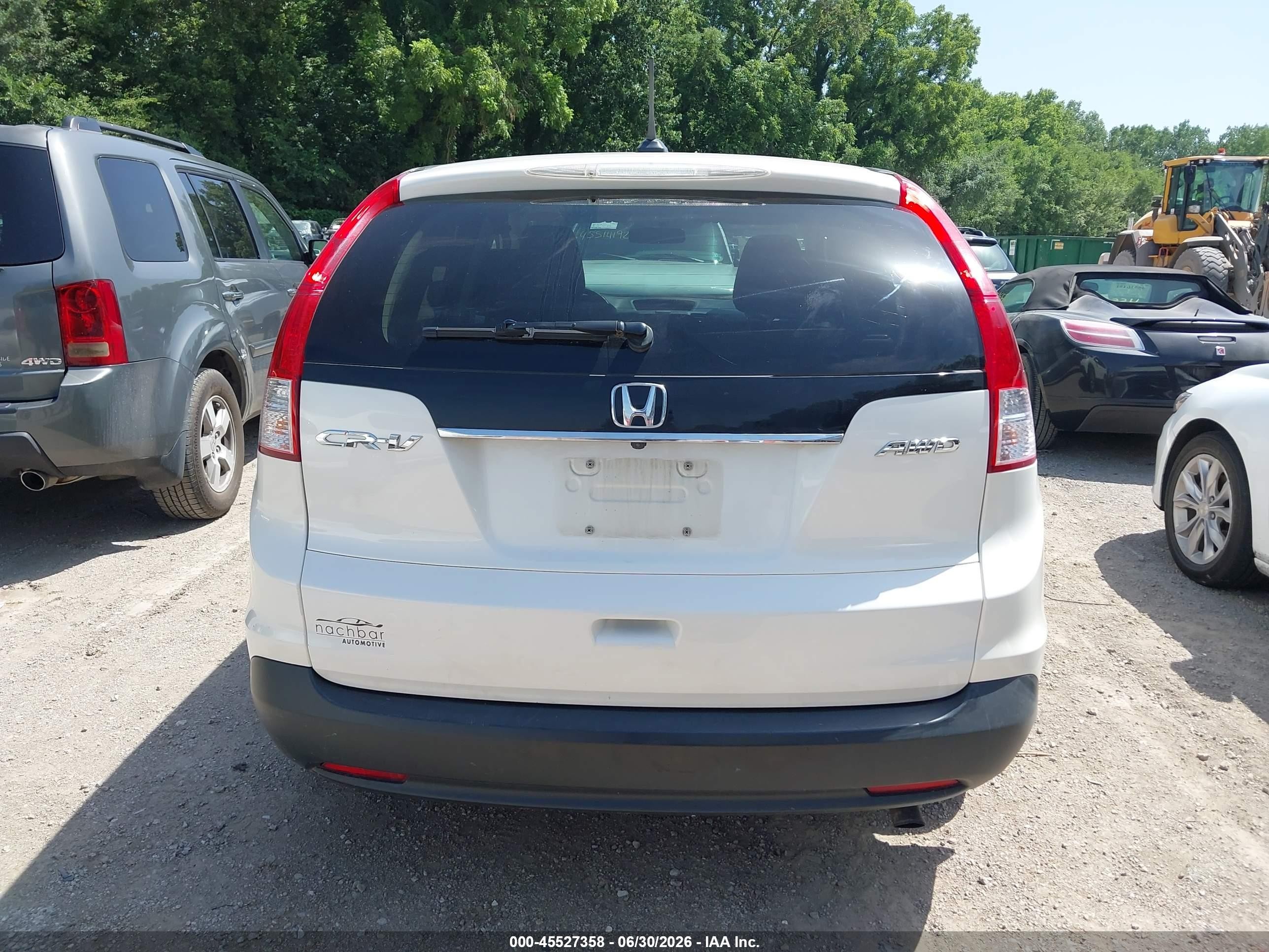 2013 Honda Cr-v Ex-l White vin: 2HKRM4H79DH115693