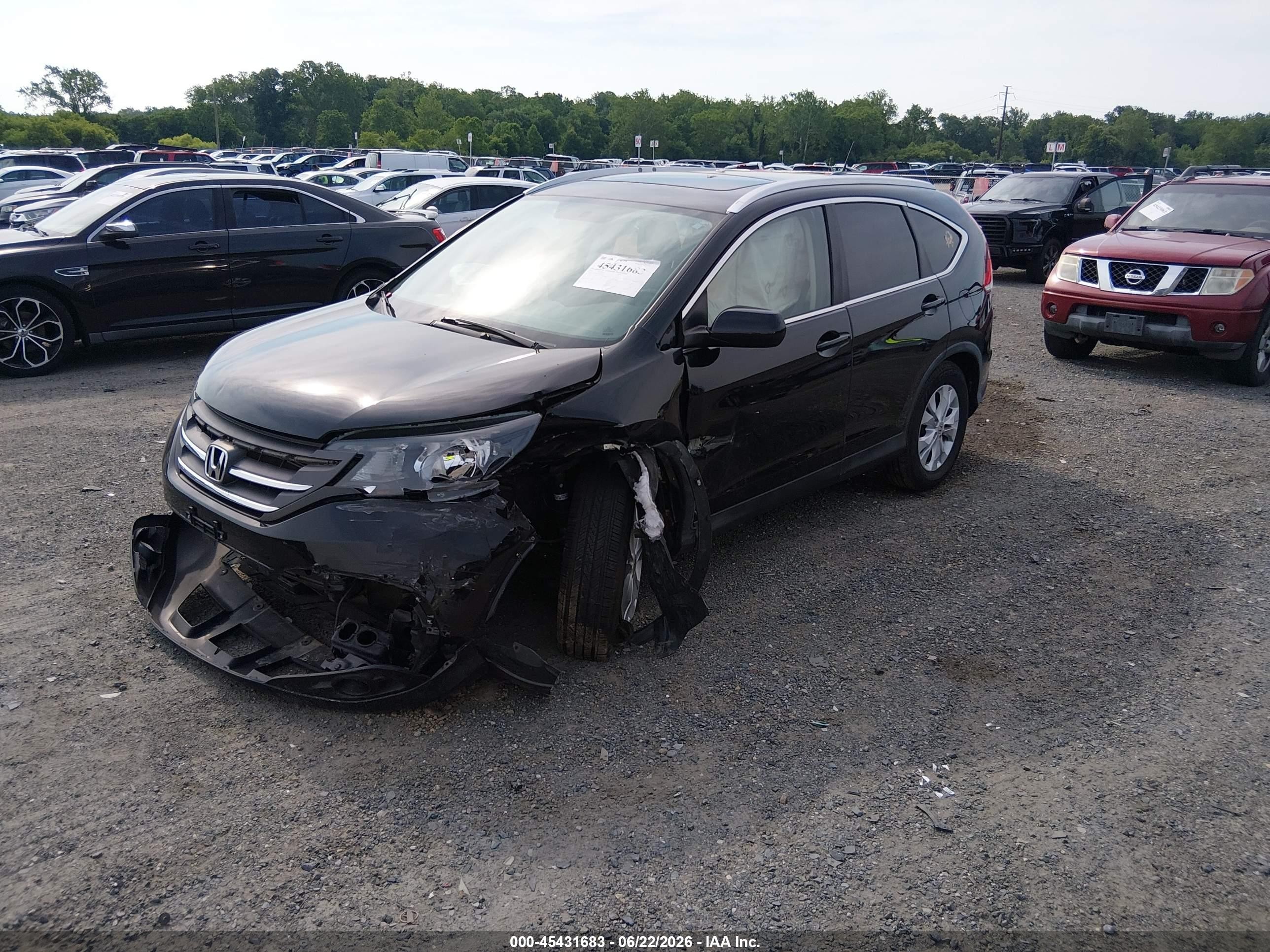 2013 Honda Cr-v Ex-l Черный vin: 2HKRM4H79DH637661