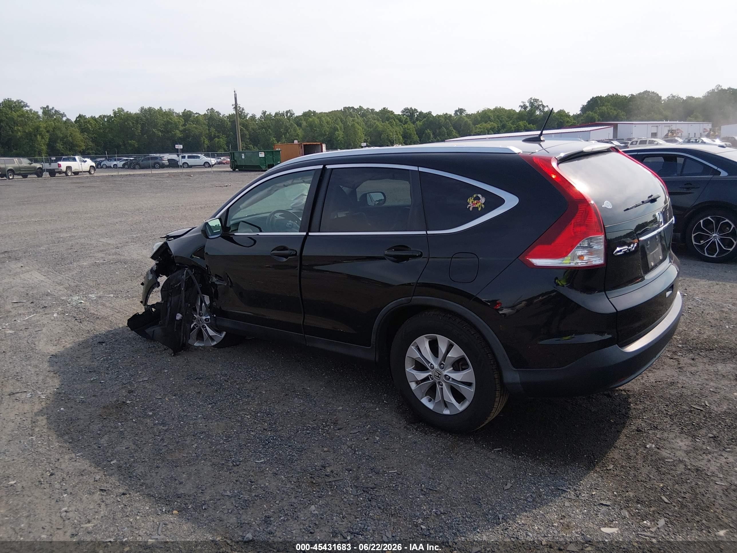 2013 Honda Cr-v Ex-l Черный vin: 2HKRM4H79DH637661