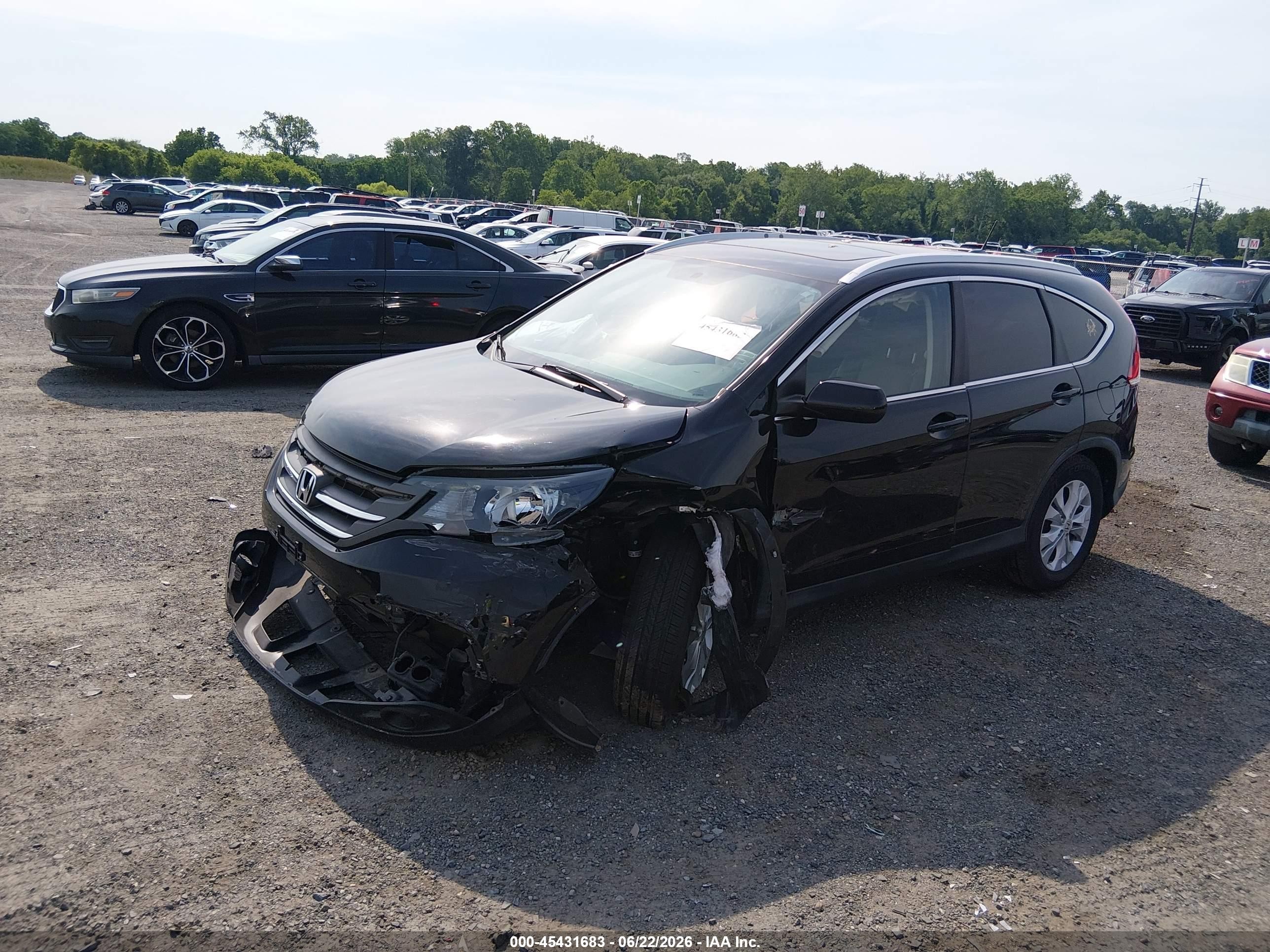 2013 Honda Cr-v Ex-l Черный vin: 2HKRM4H79DH637661