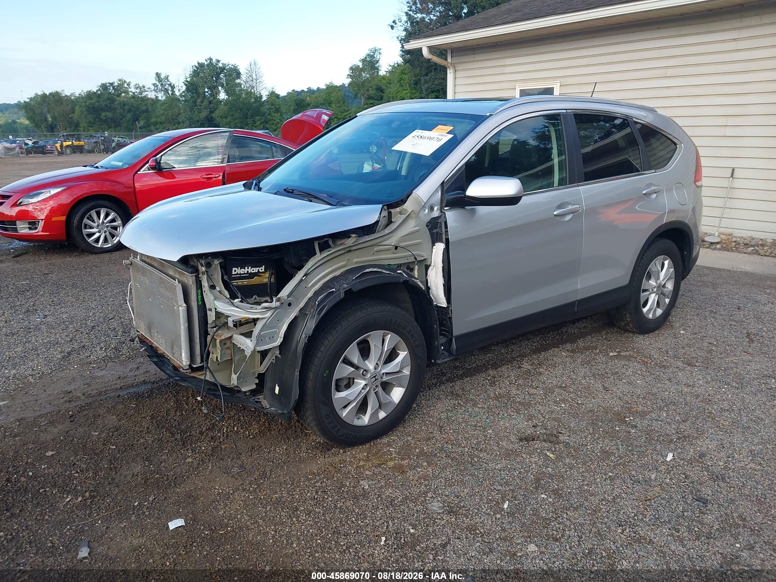 2013 Honda Cr-v Ex-l Silver vin: 2HKRM4H79DH694944