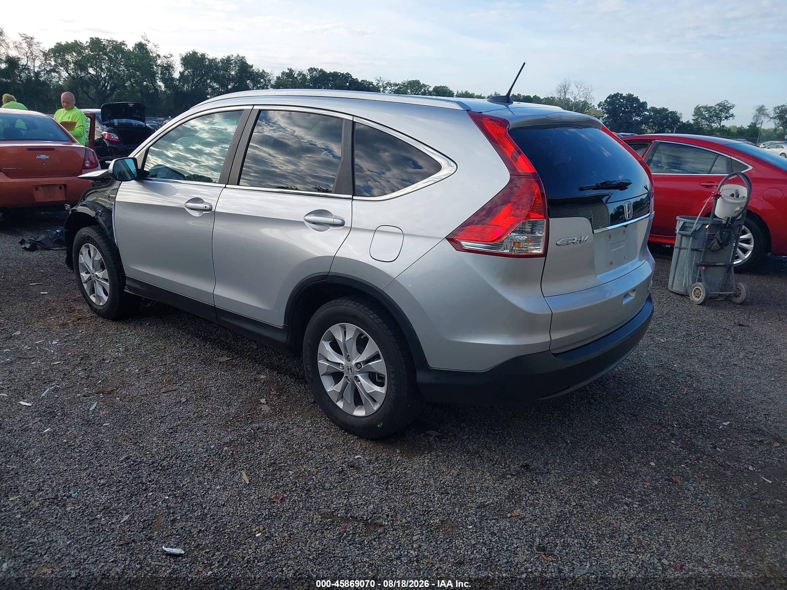 2013 Honda Cr-v Ex-l Silver vin: 2HKRM4H79DH694944