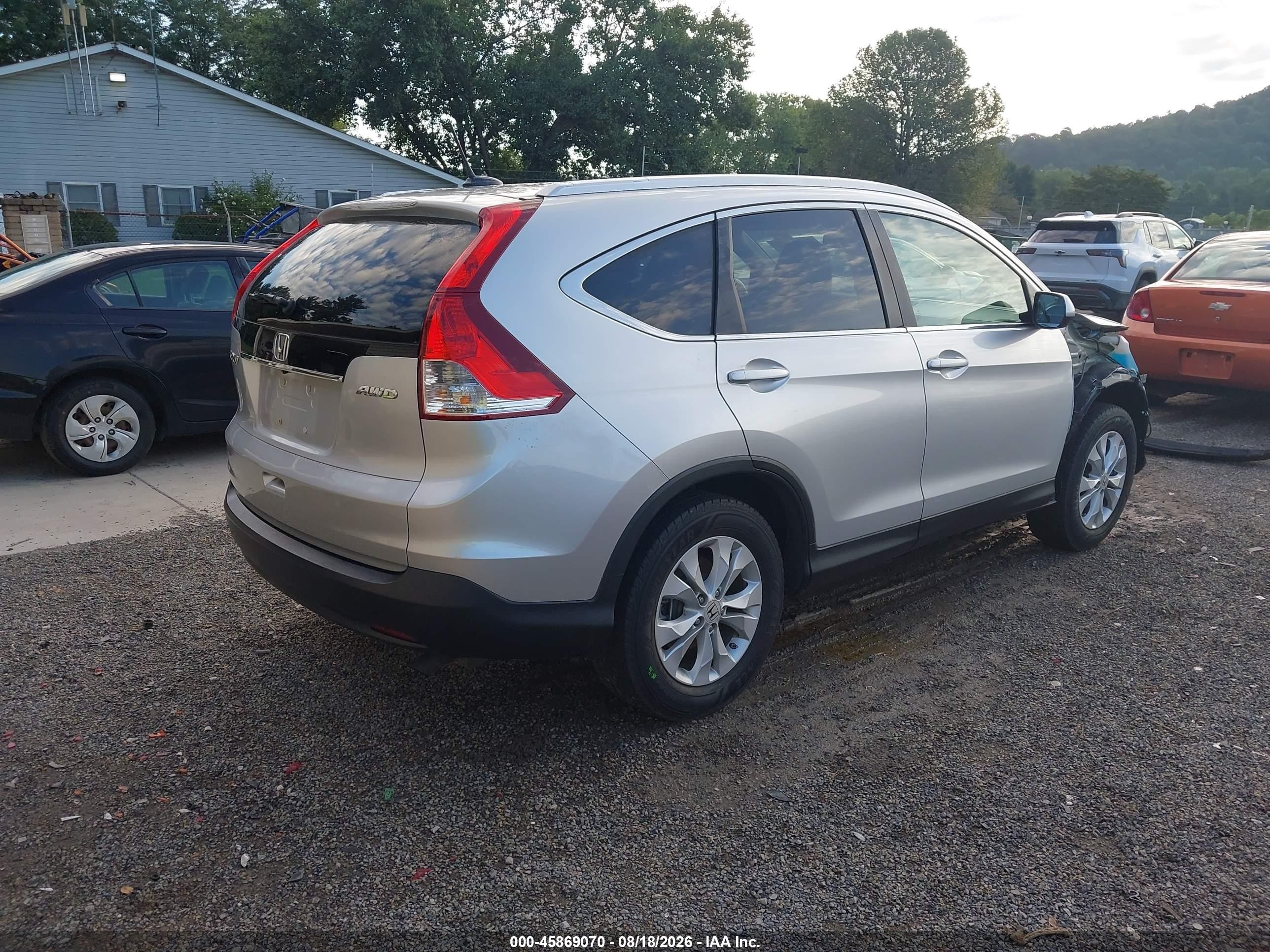 2013 Honda Cr-v Ex-l Silver vin: 2HKRM4H79DH694944