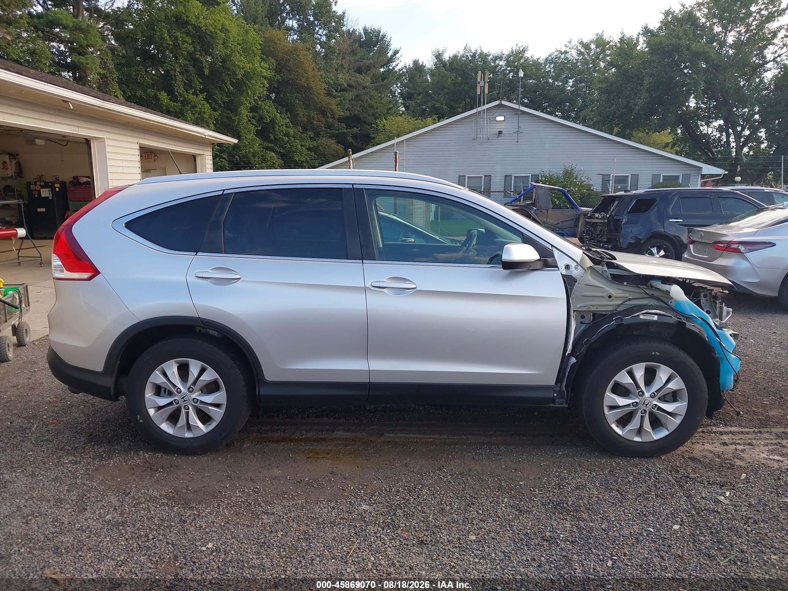 2013 Honda Cr-v Ex-l Silver vin: 2HKRM4H79DH694944