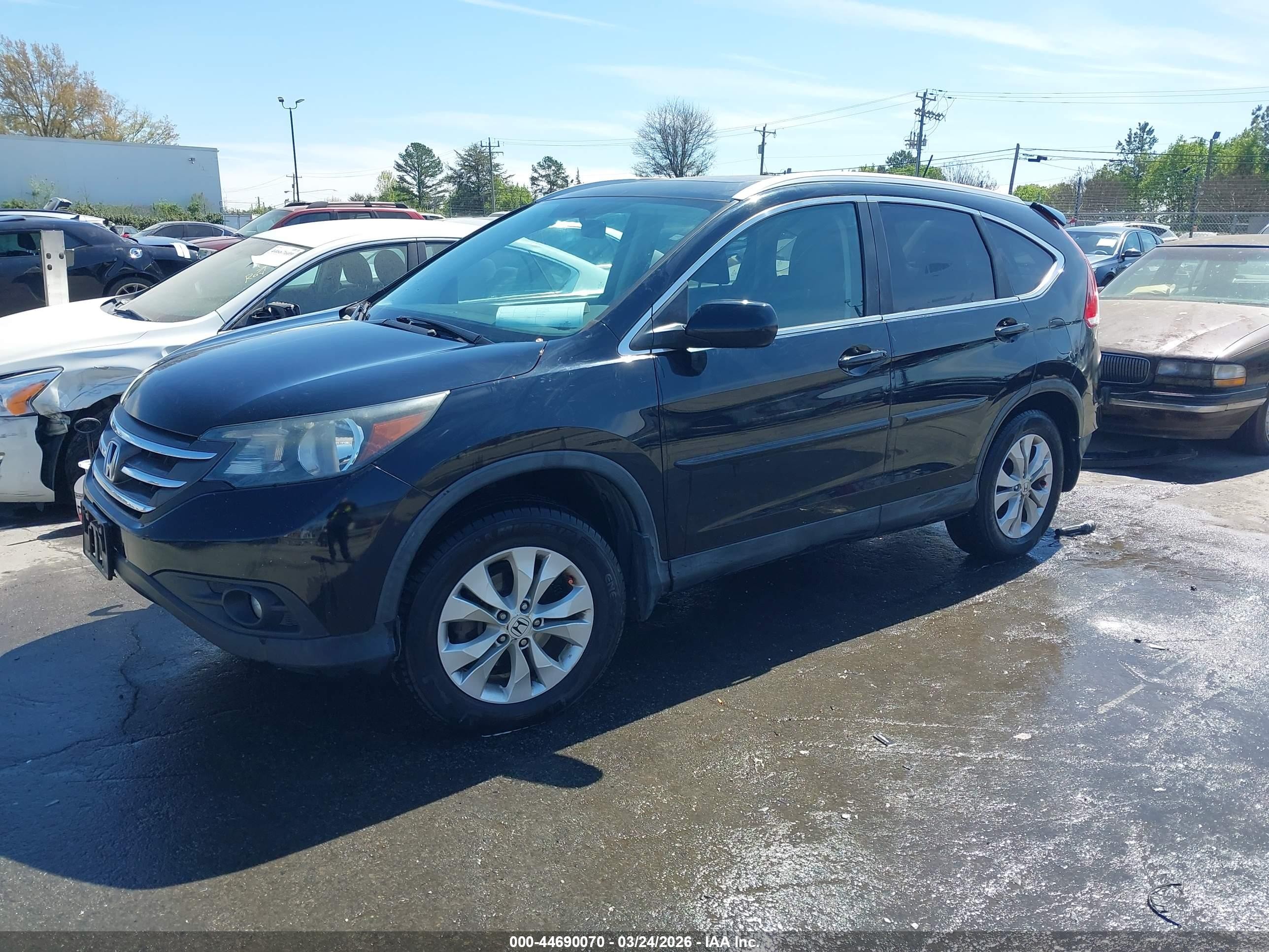 2014 Honda Cr-v Ex-l Black vin: 2HKRM4H79EH626435