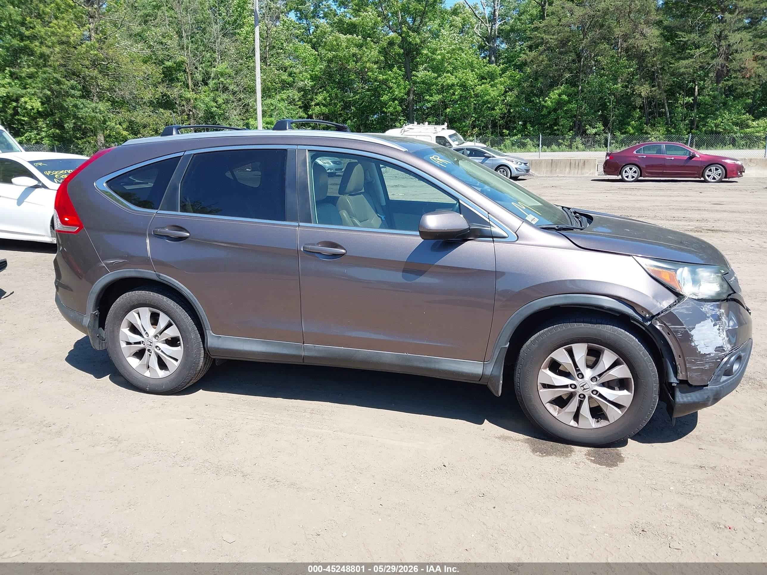 2014 Honda Cr-v Ex-l Brown vin: 2HKRM4H79EH629058