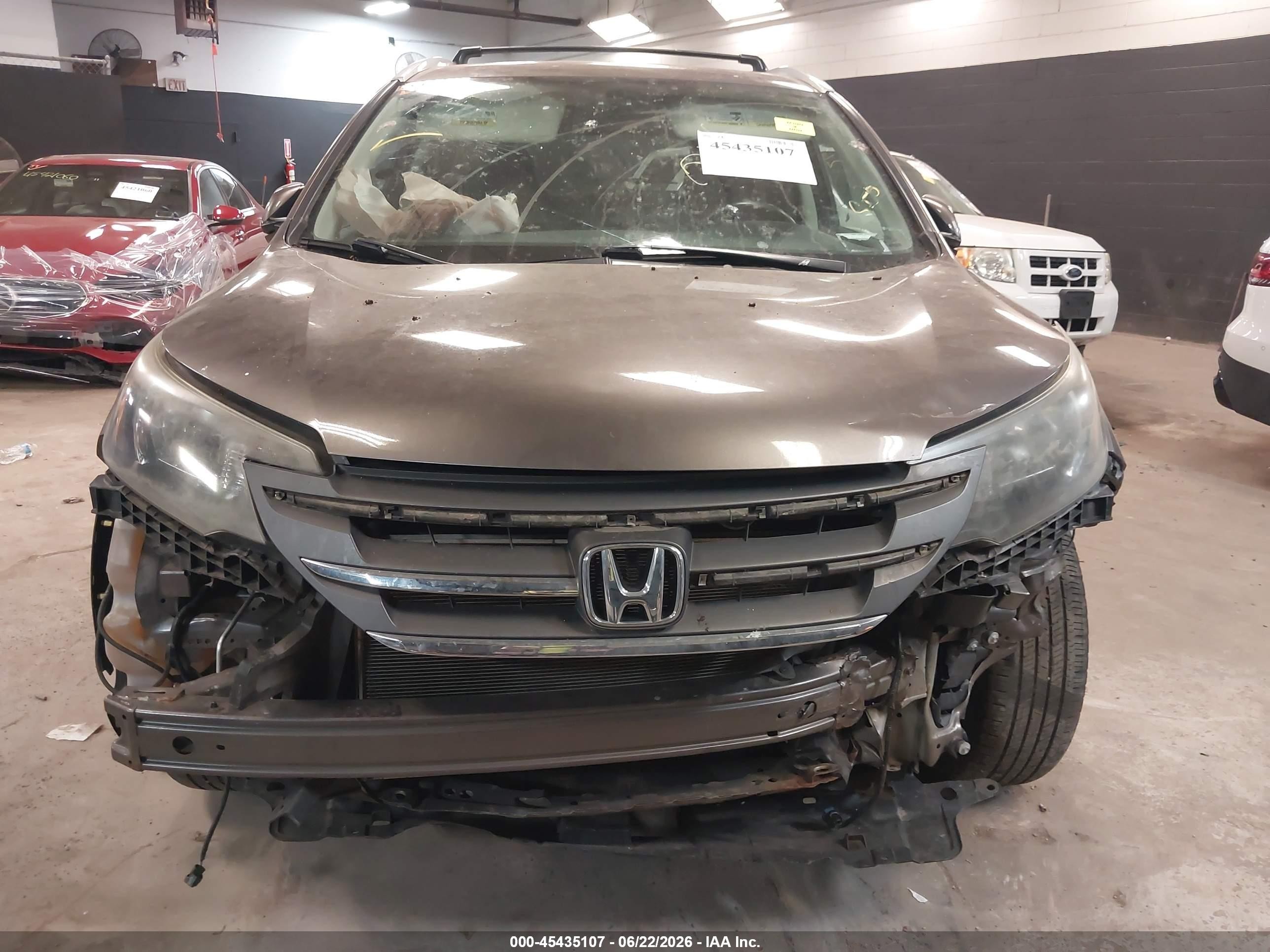 2014 Honda Cr-v Ex-l Gray vin: 2HKRM4H79EH637452