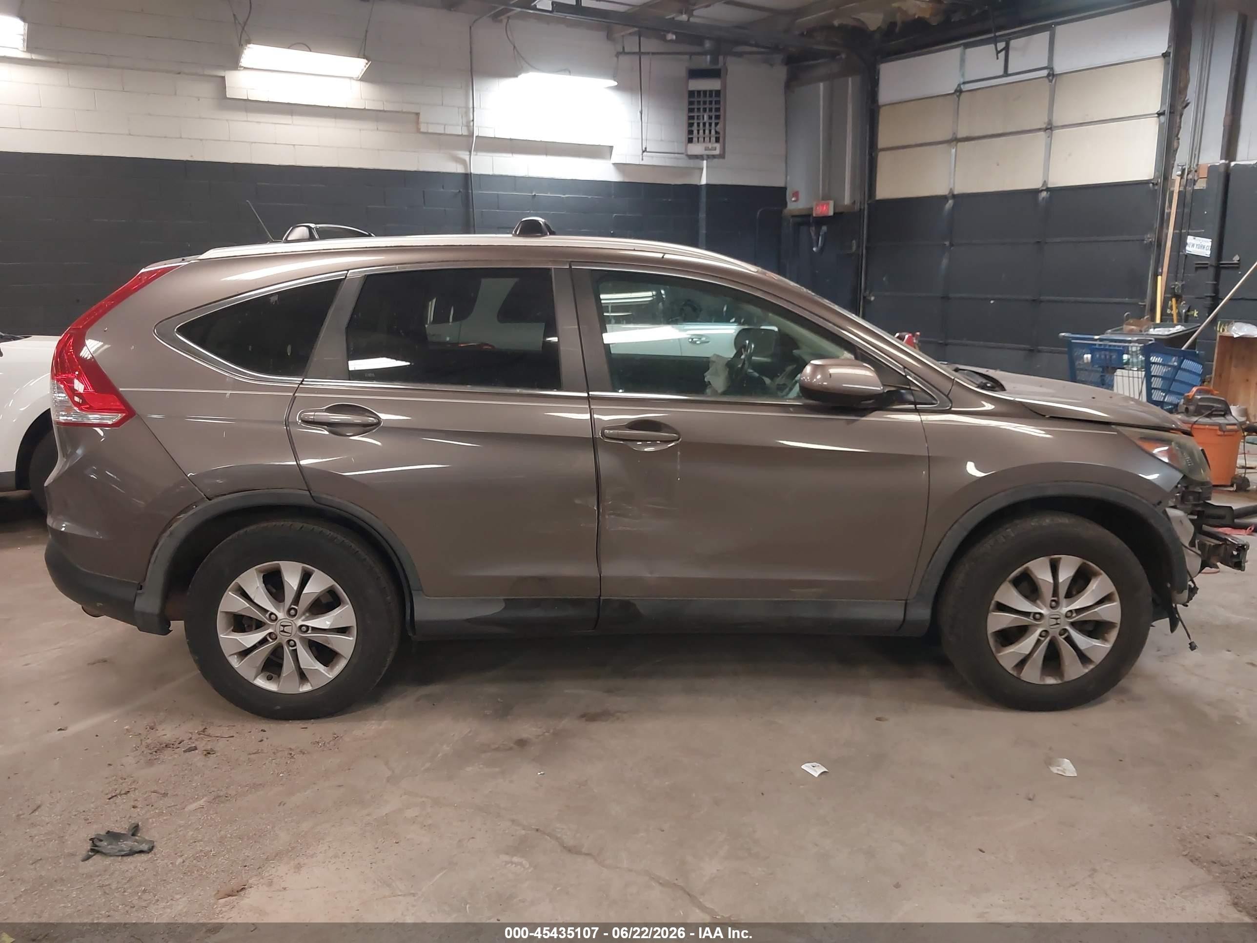 2014 Honda Cr-v Ex-l Gray vin: 2HKRM4H79EH637452