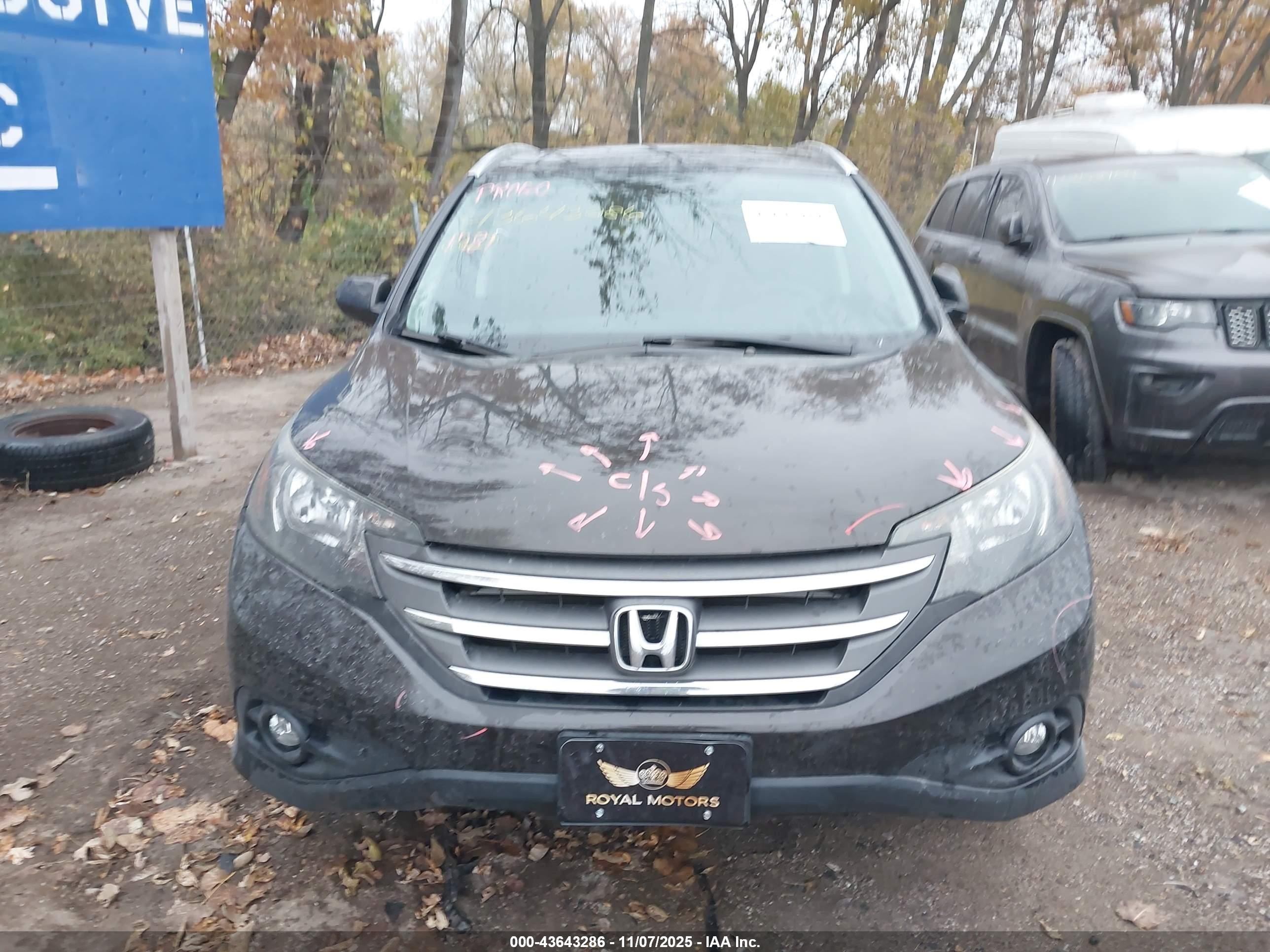2014 Honda Cr-v Exl Brown vin: 2HKRM4H79EH641999