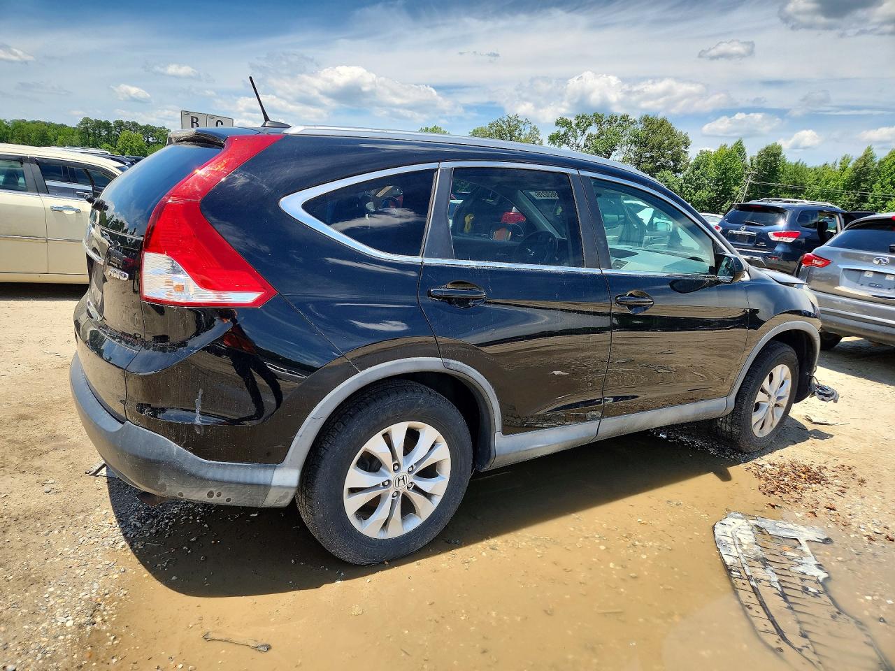 2014 Honda Cr-v Black vin: 2HKRM4H79EH664411