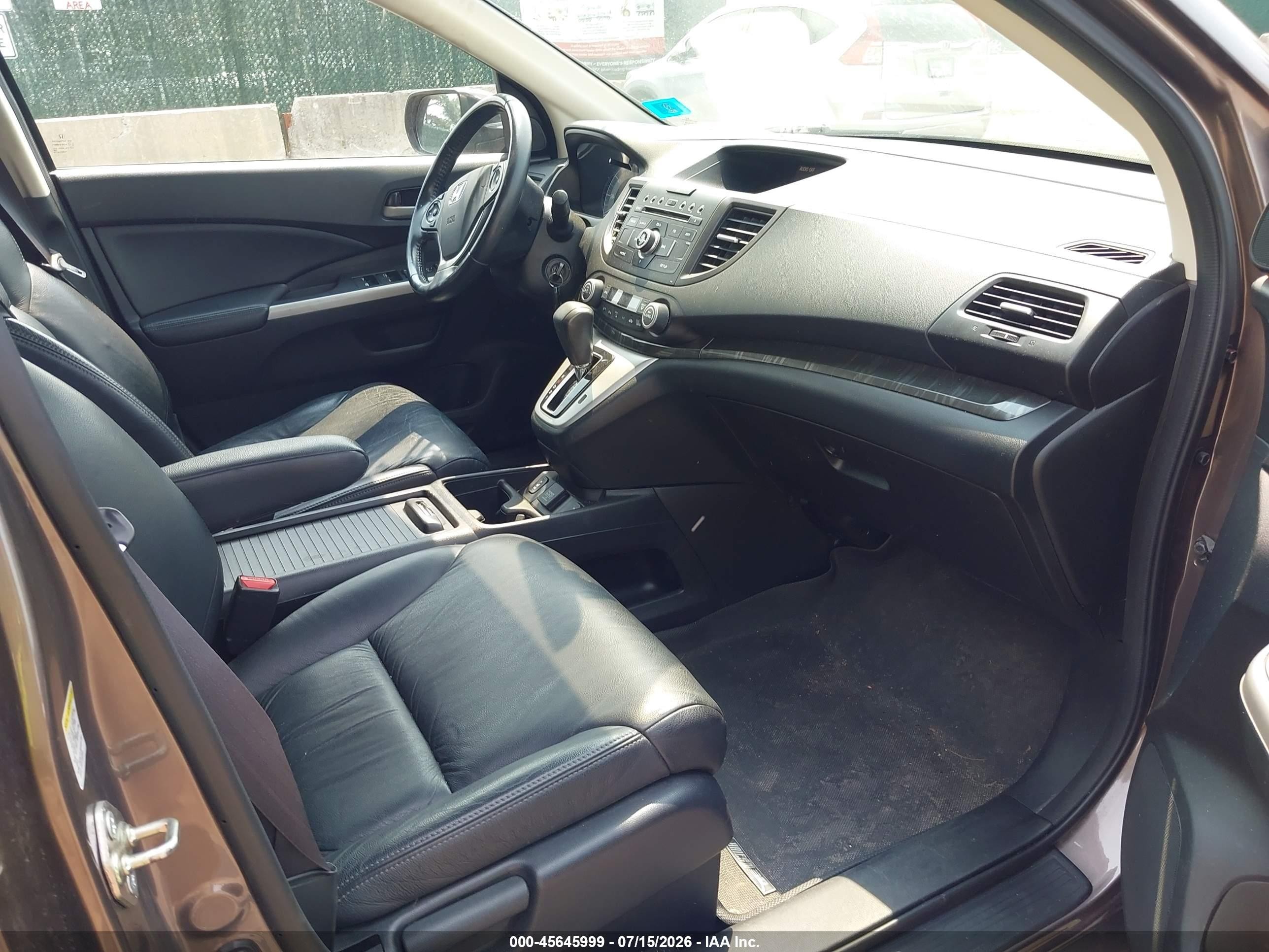 2014 Honda Cr-v Ex-l Gray vin: 2HKRM4H79EH683850