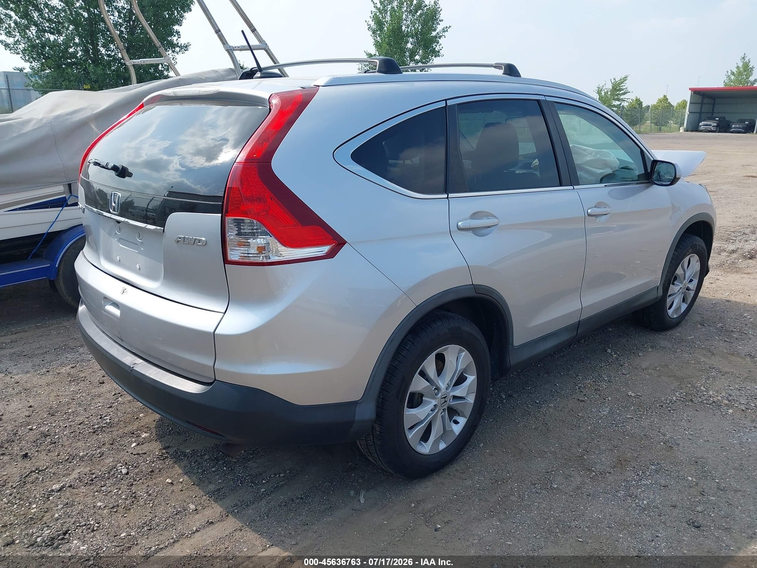 2014 Honda Cr-v Ex-l Silver vin: 2HKRM4H79EH715891