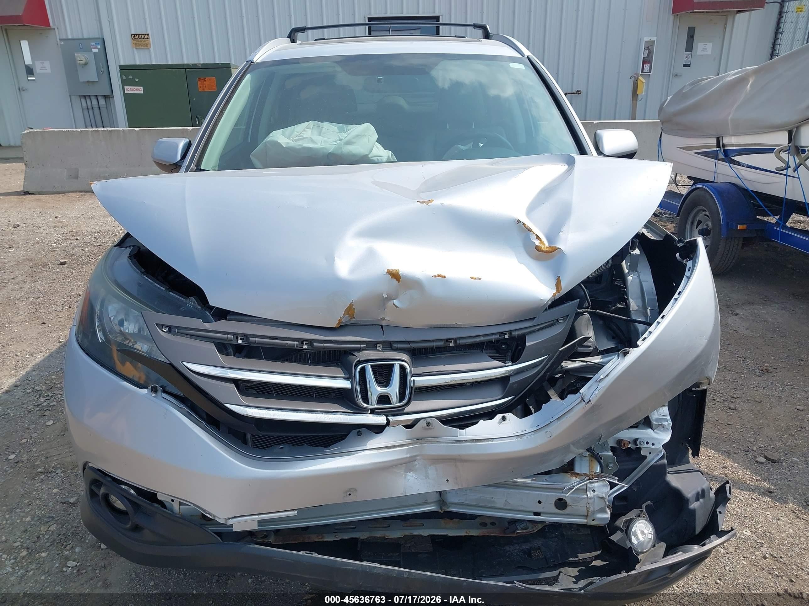 2014 Honda Cr-v Ex-l Silver vin: 2HKRM4H79EH715891