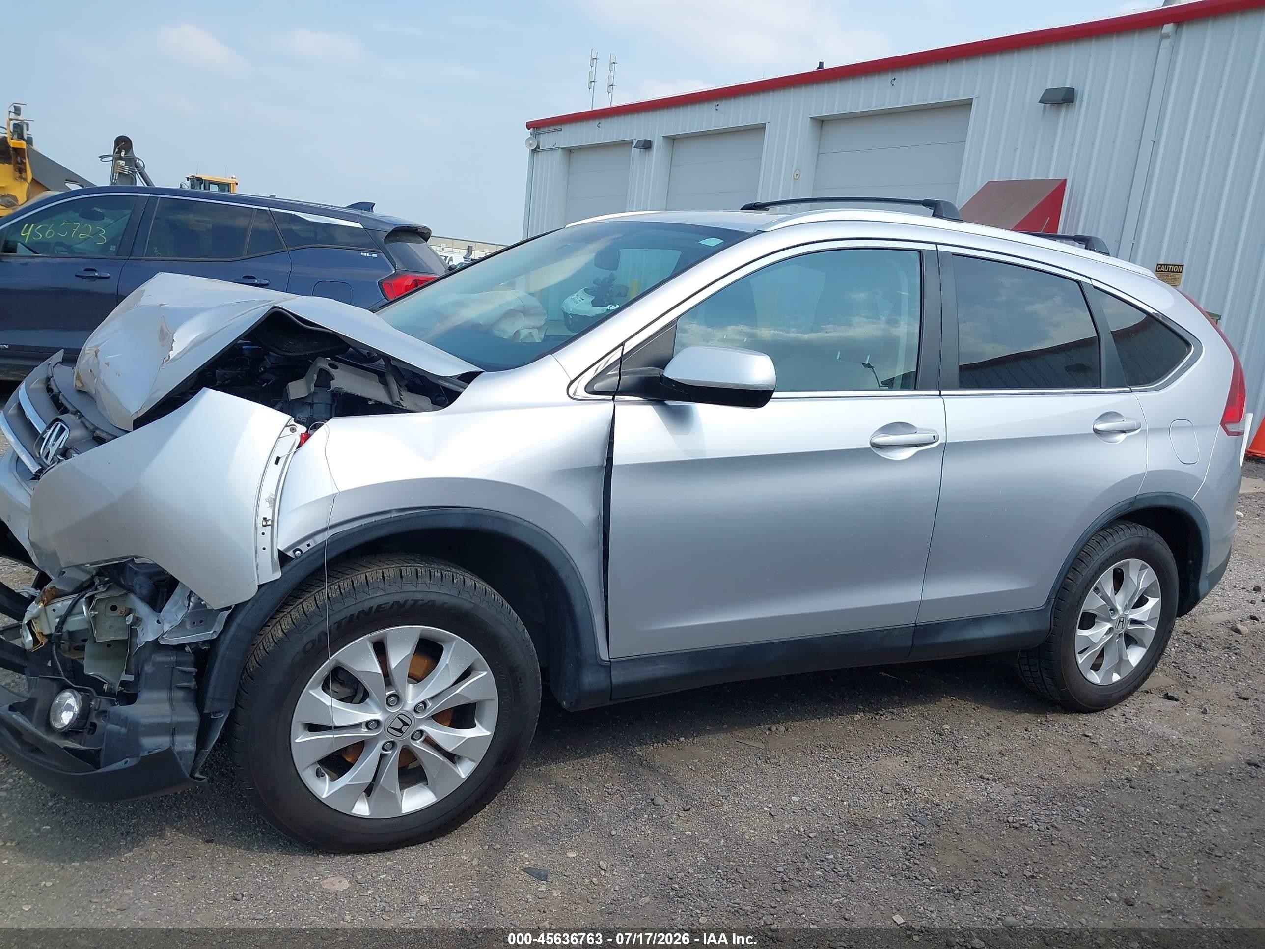 2014 Honda Cr-v Ex-l Silver vin: 2HKRM4H79EH715891