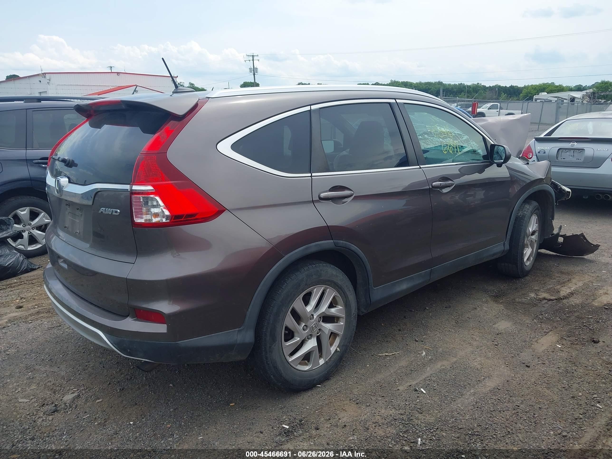 2015 Honda Cr-v Ex-l Gray vin: 2HKRM4H79FH610432