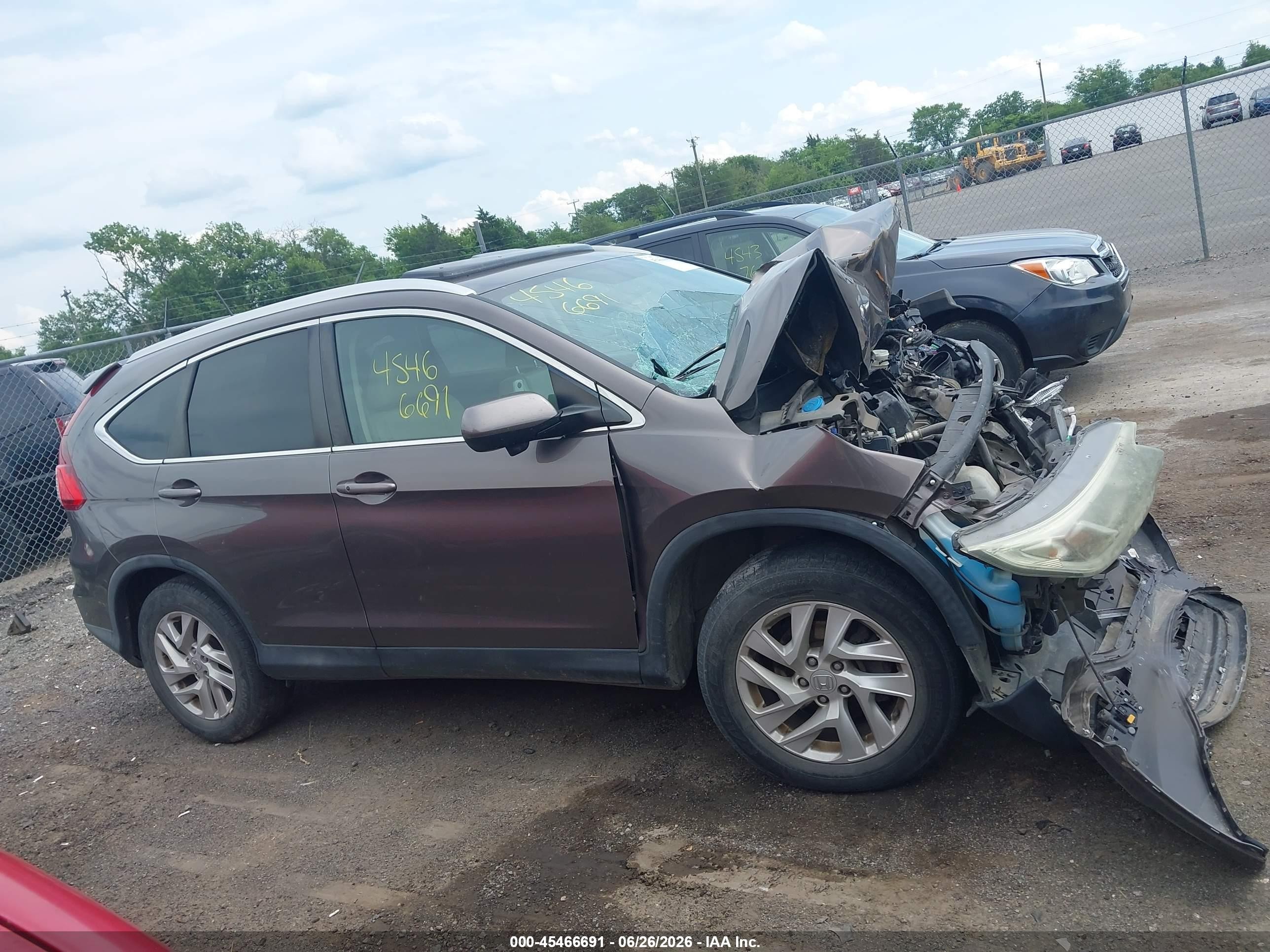 2015 Honda Cr-v Ex-l Gray vin: 2HKRM4H79FH610432