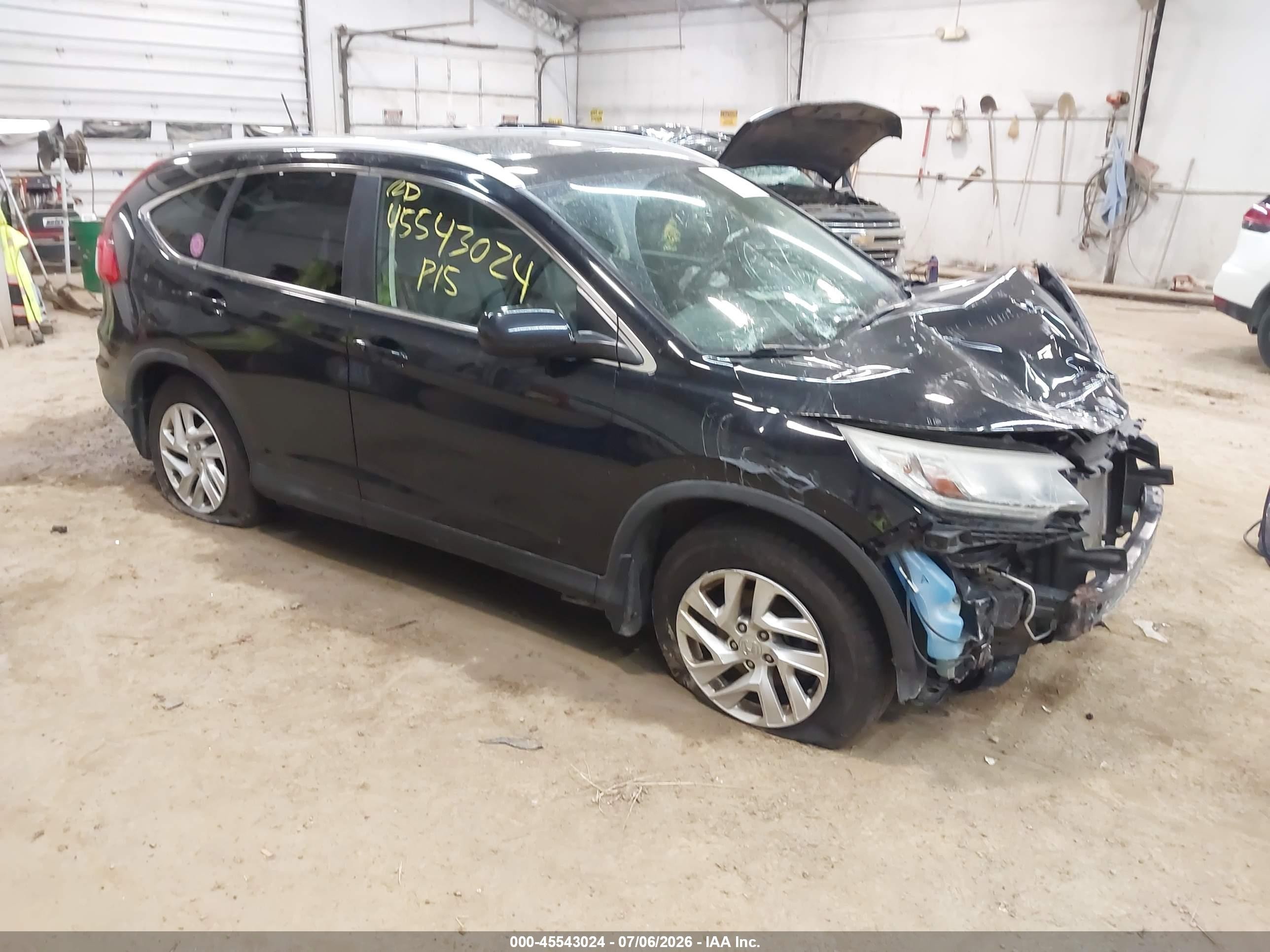 2015 Honda Cr-v Ex-l Black vin: 2HKRM4H79FH611483