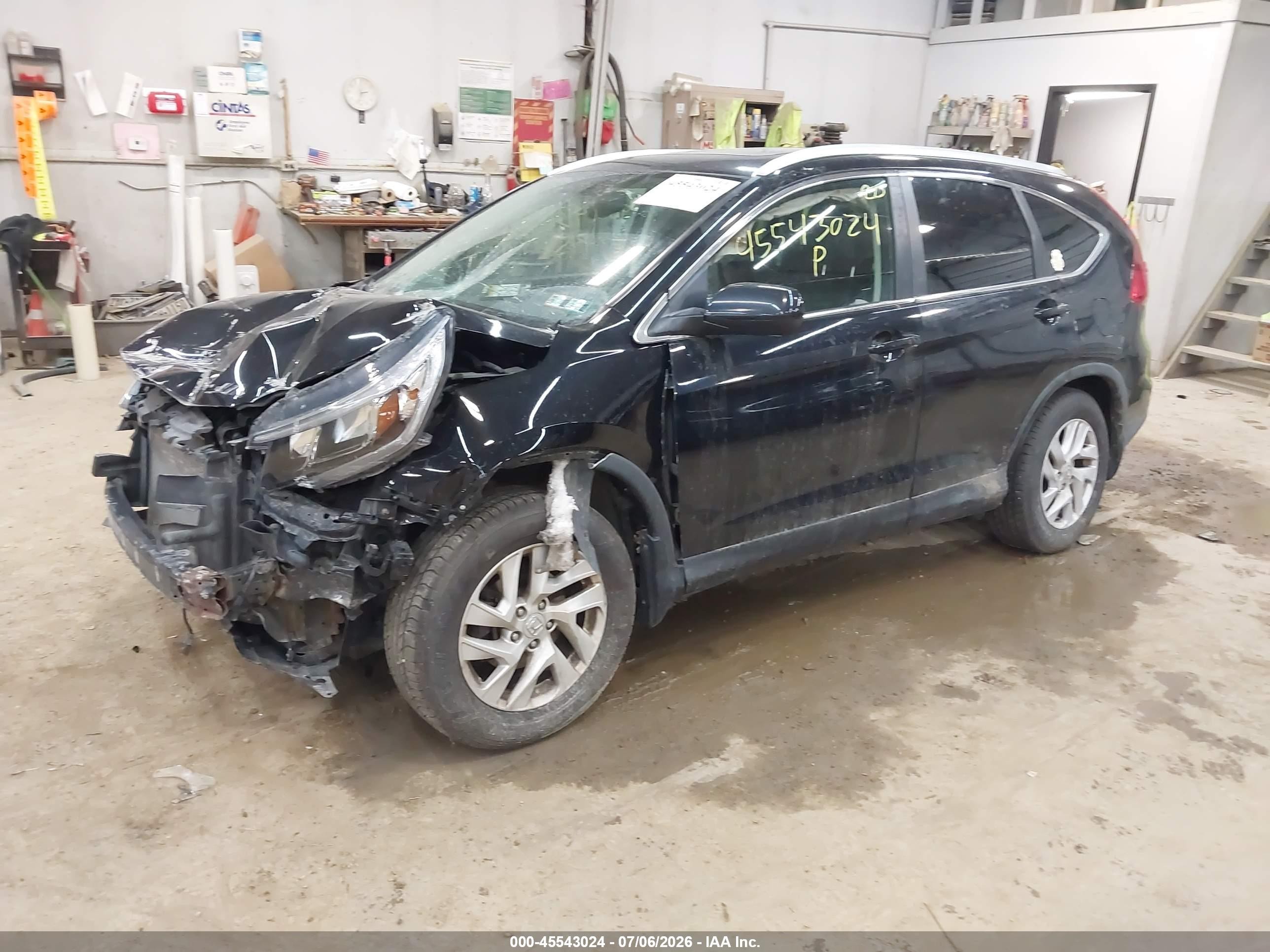 2015 Honda Cr-v Ex-l Black vin: 2HKRM4H79FH611483