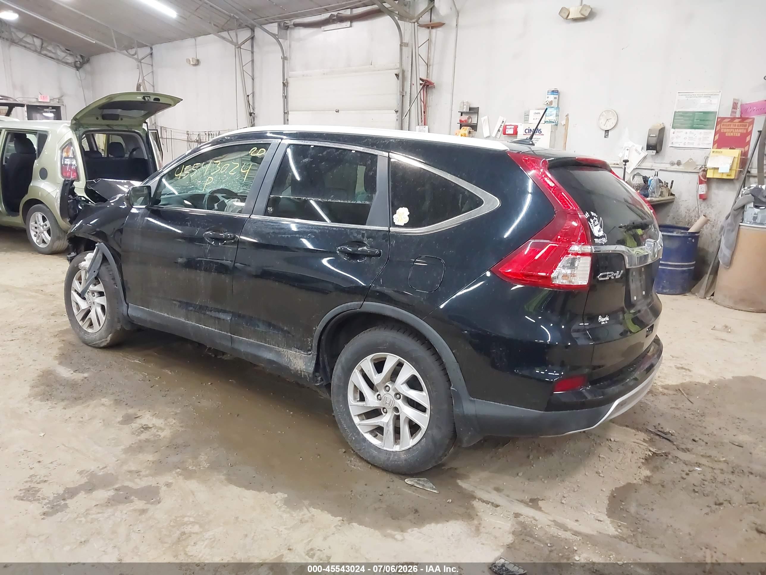 2015 Honda Cr-v Ex-l Black vin: 2HKRM4H79FH611483
