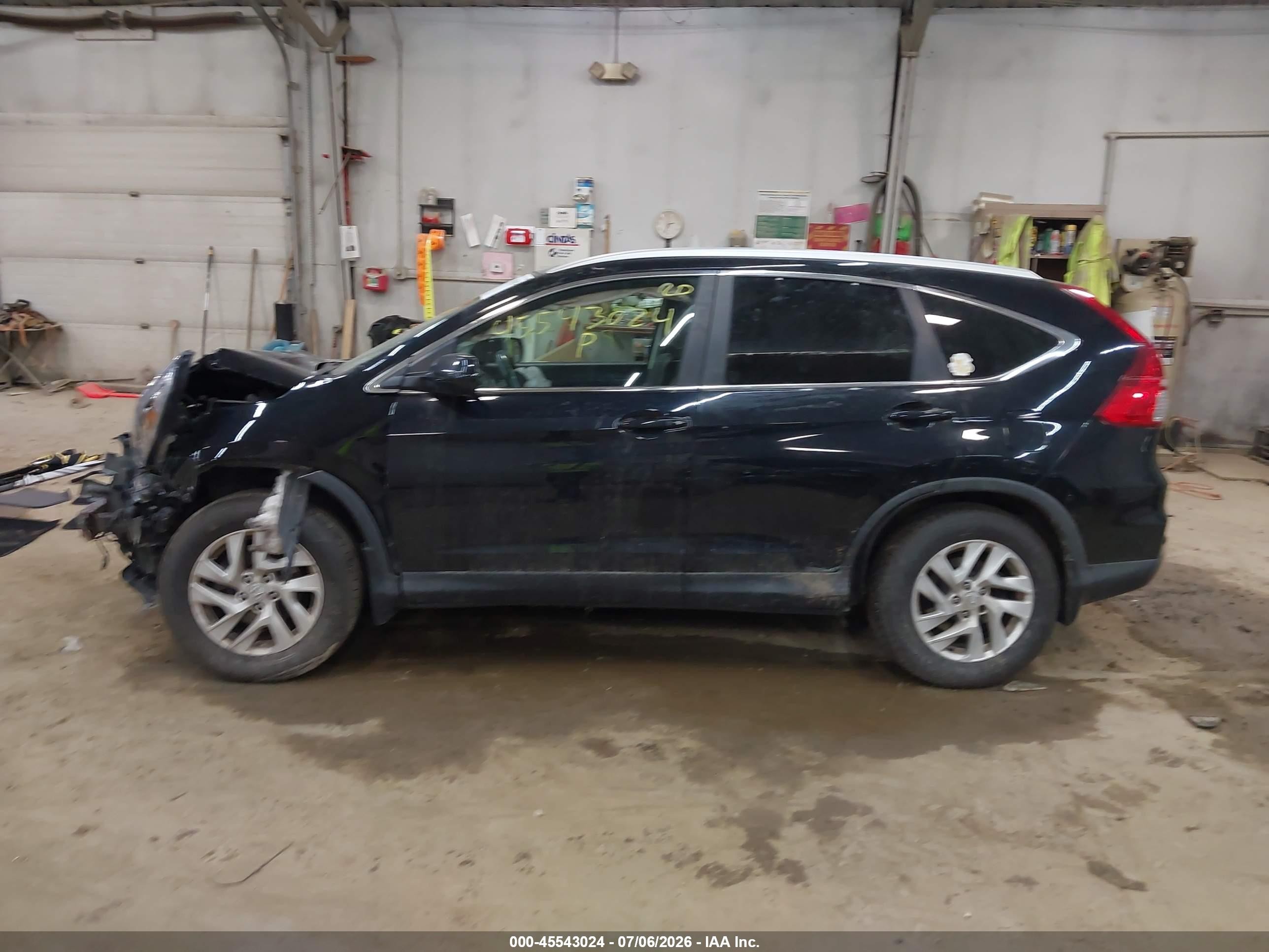 2015 Honda Cr-v Ex-l Black vin: 2HKRM4H79FH611483