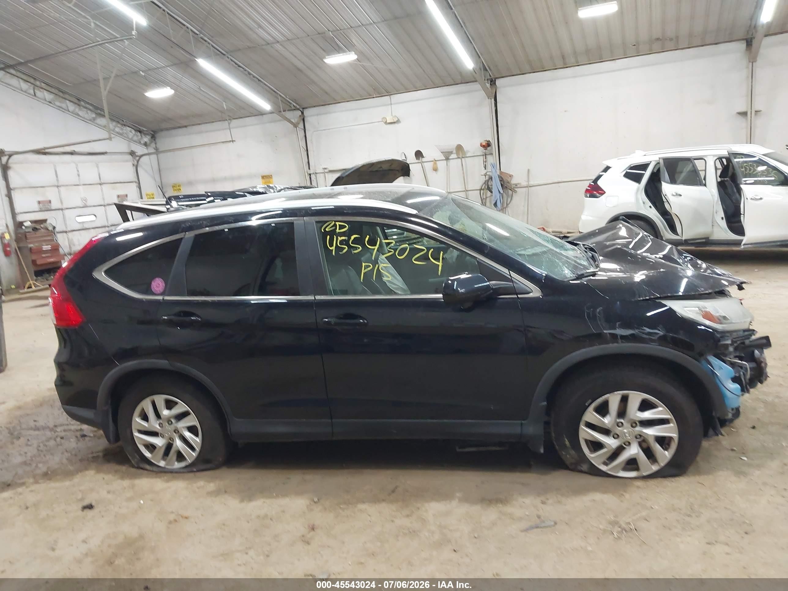 2015 Honda Cr-v Ex-l Black vin: 2HKRM4H79FH611483
