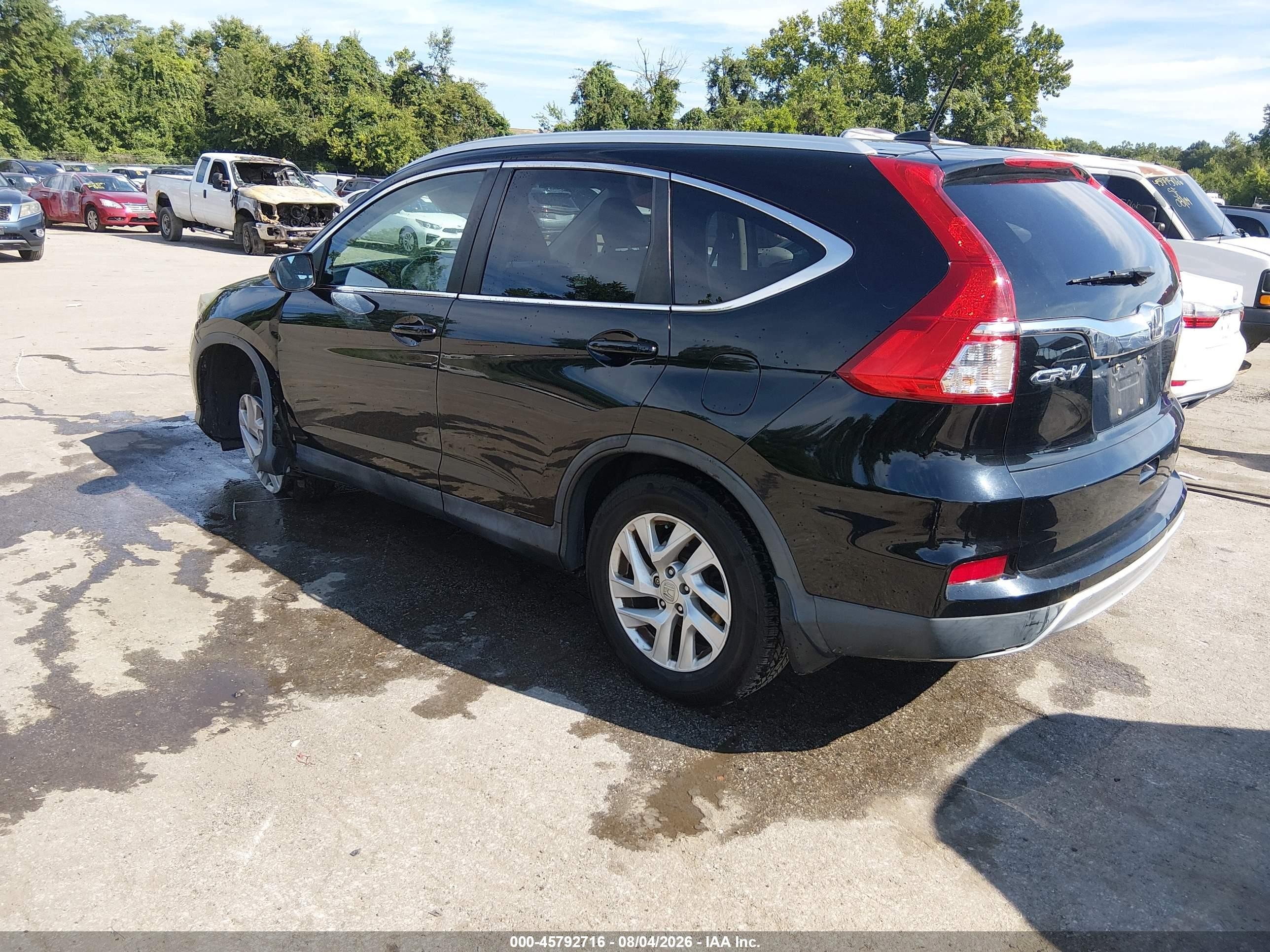 2015 Honda Cr-v Ex-l Черный vin: 2HKRM4H79FH613931