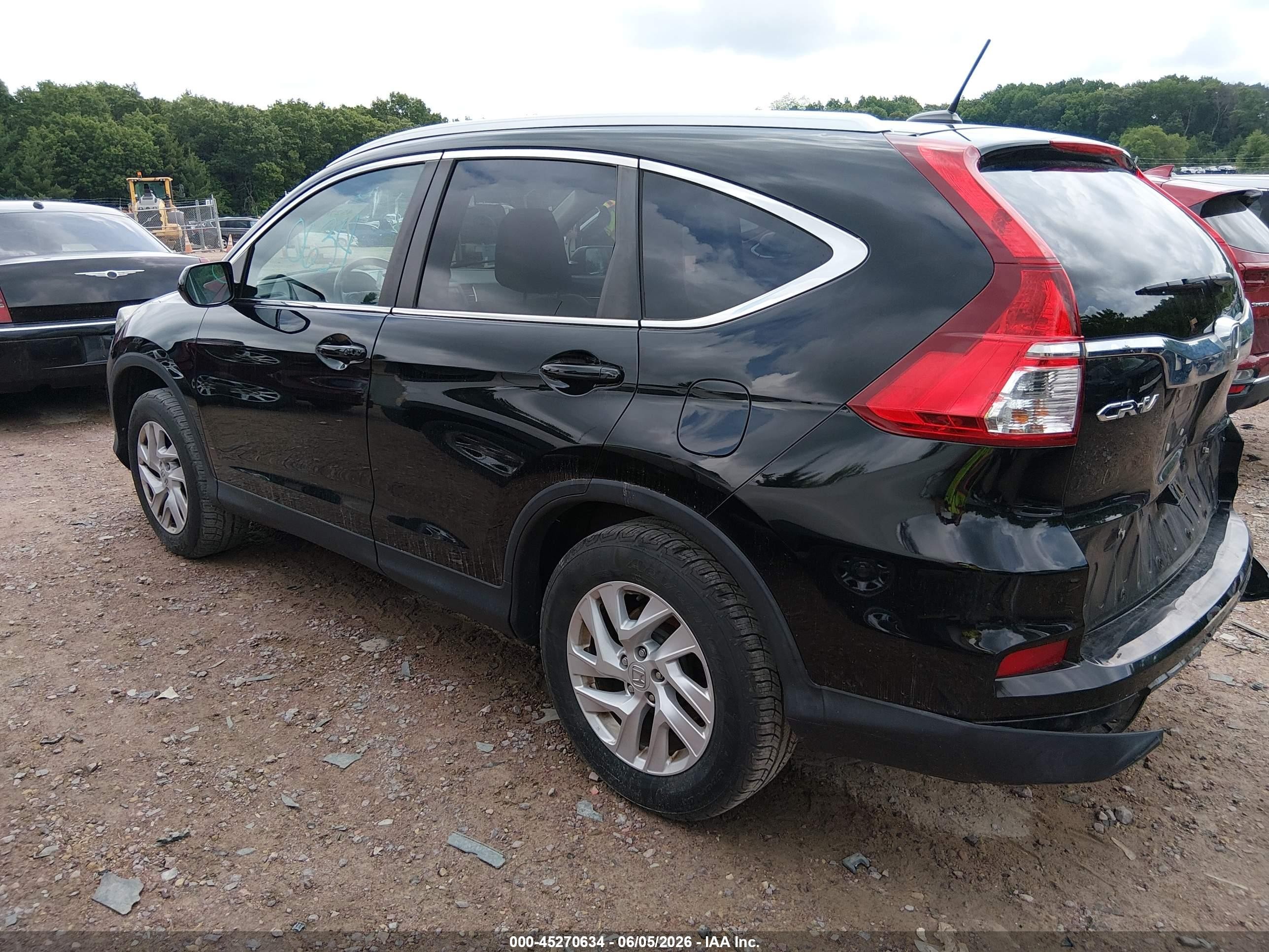 2015 Honda Cr-v Ex-l Black vin: 2HKRM4H79FH628445