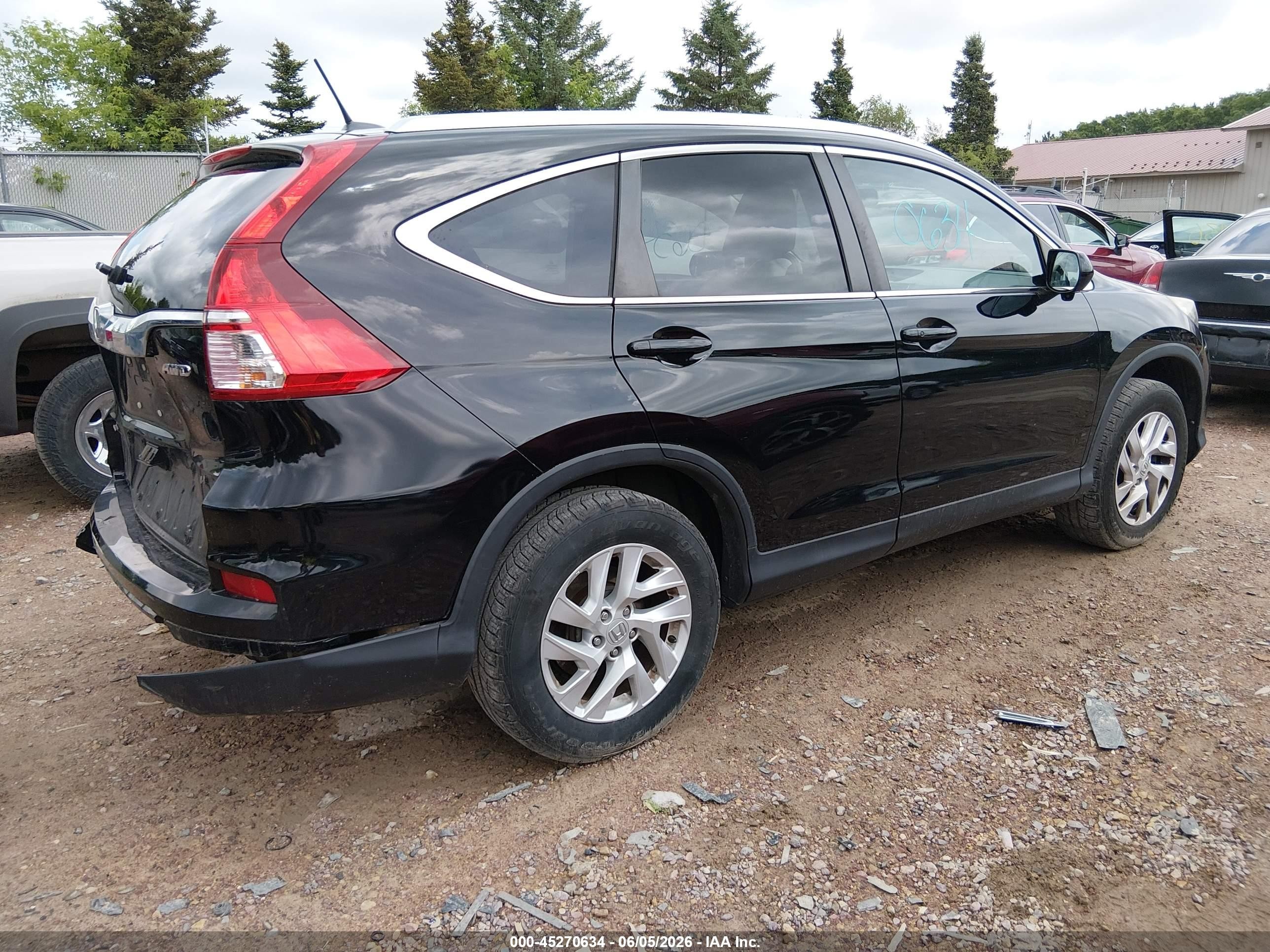 2015 Honda Cr-v Ex-l Black vin: 2HKRM4H79FH628445