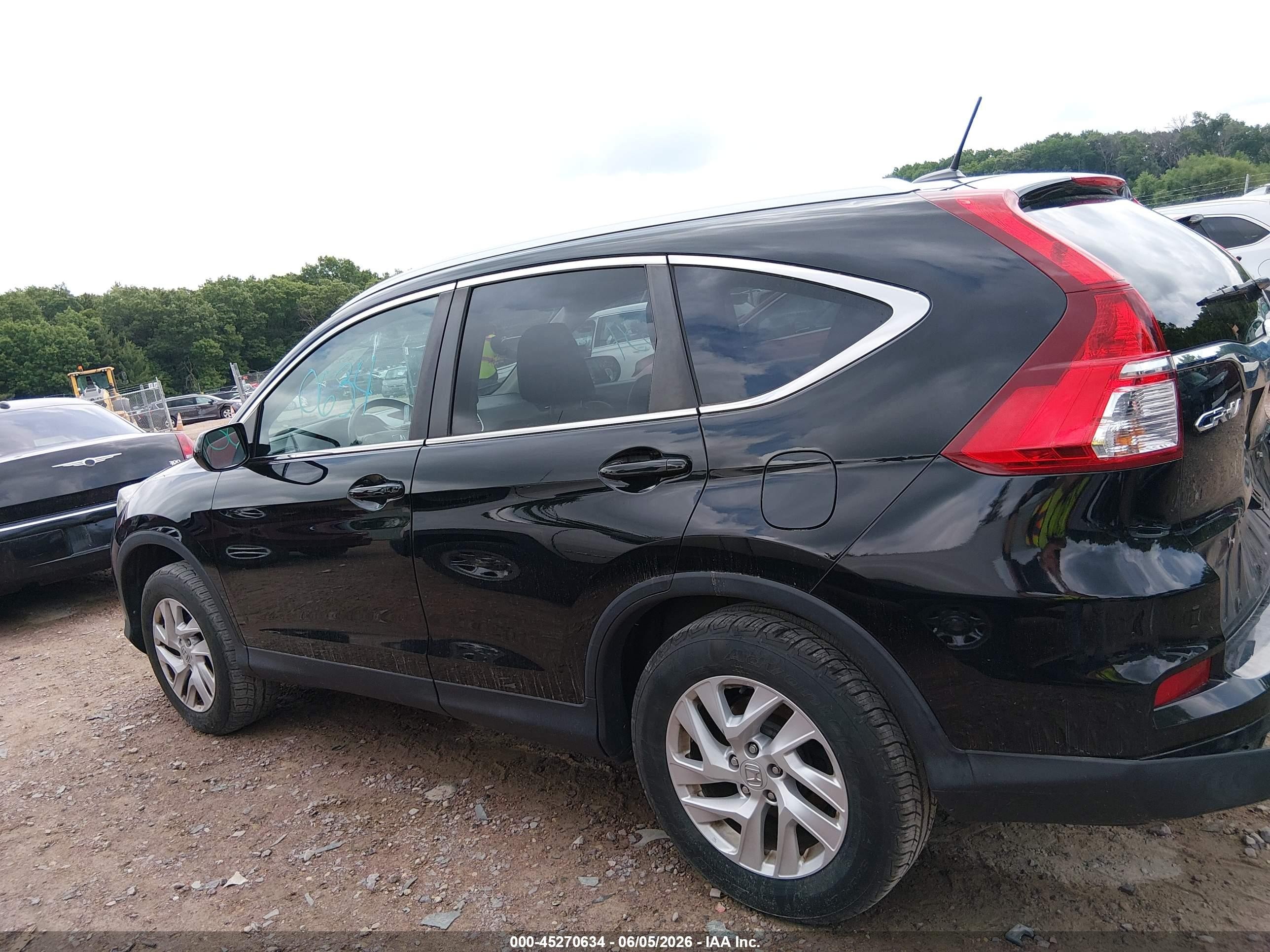2015 Honda Cr-v Ex-l Black vin: 2HKRM4H79FH628445