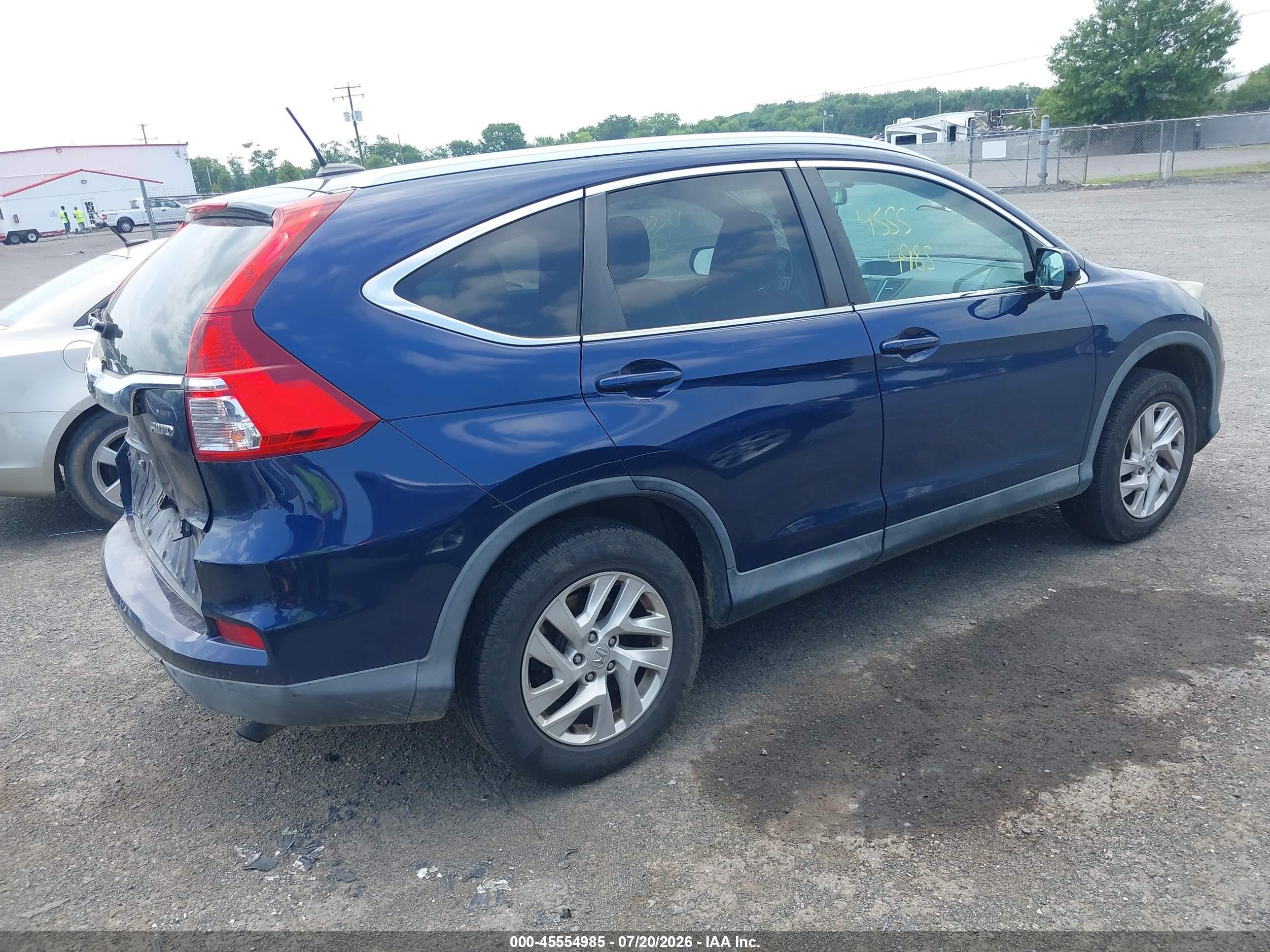 2015 Honda Cr-v Ex-l Синий vin: 2HKRM4H79FH658142