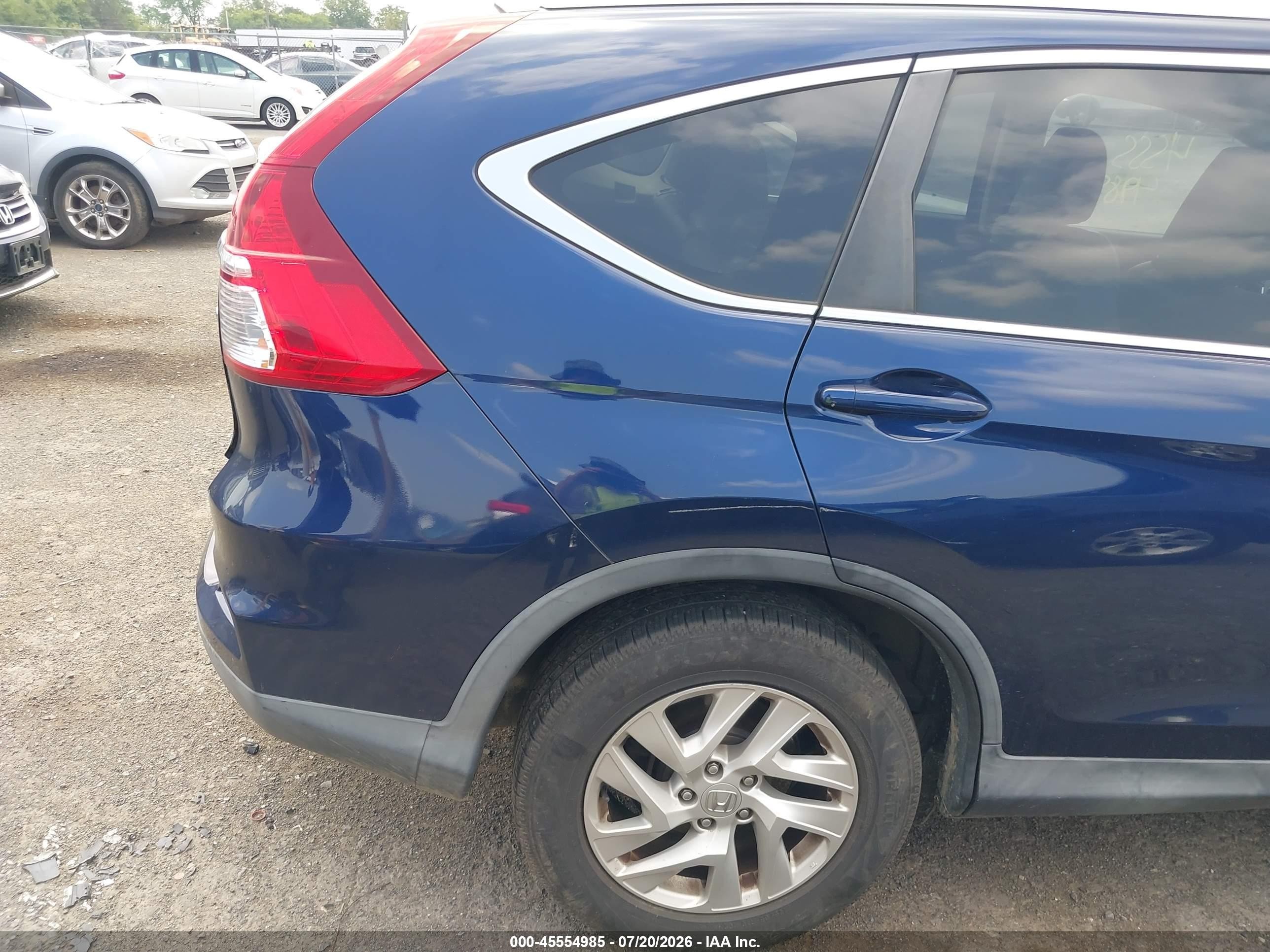 2015 Honda Cr-v Ex-l Синий vin: 2HKRM4H79FH658142