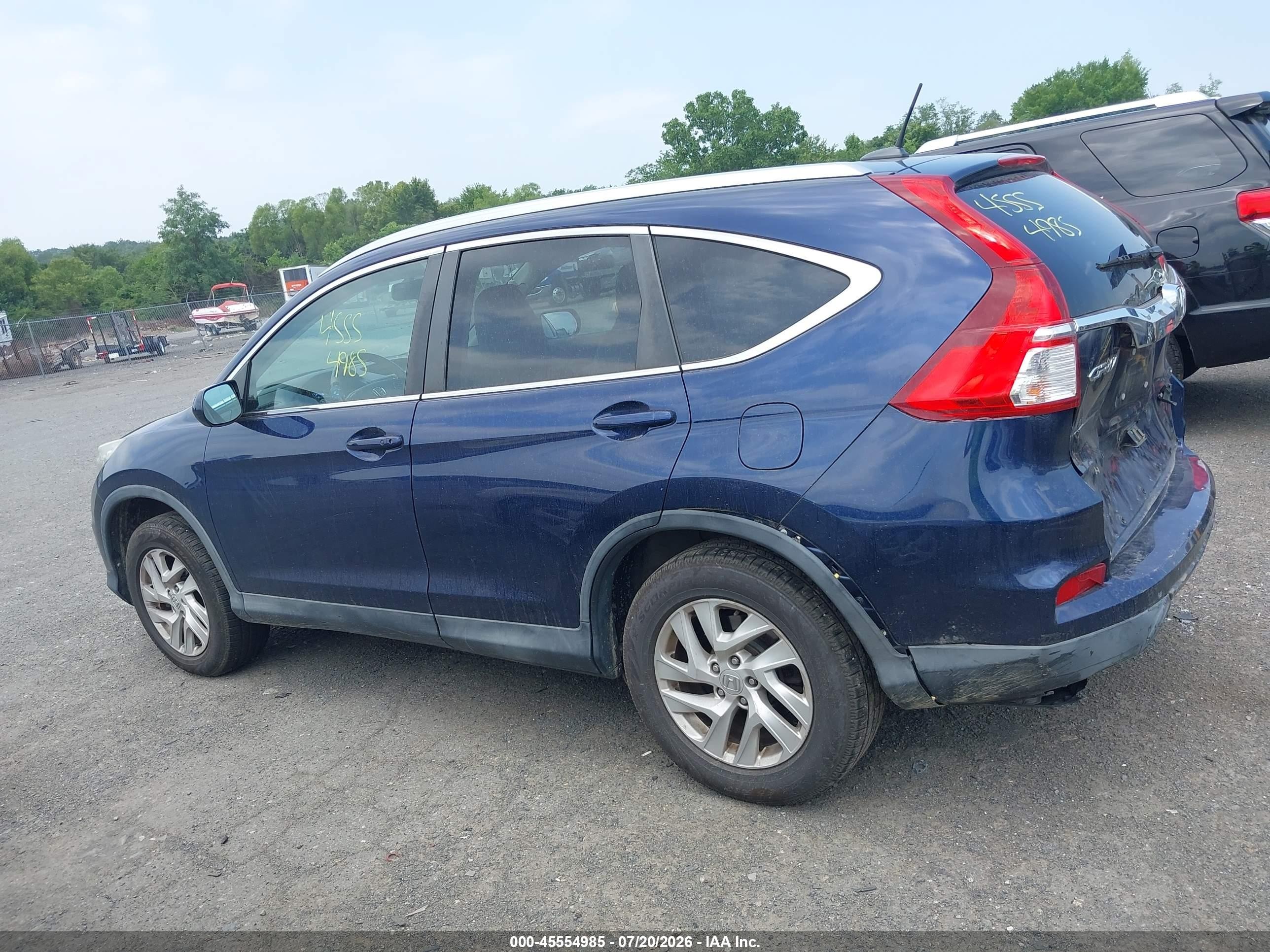 2015 Honda Cr-v Ex-l Синий vin: 2HKRM4H79FH658142