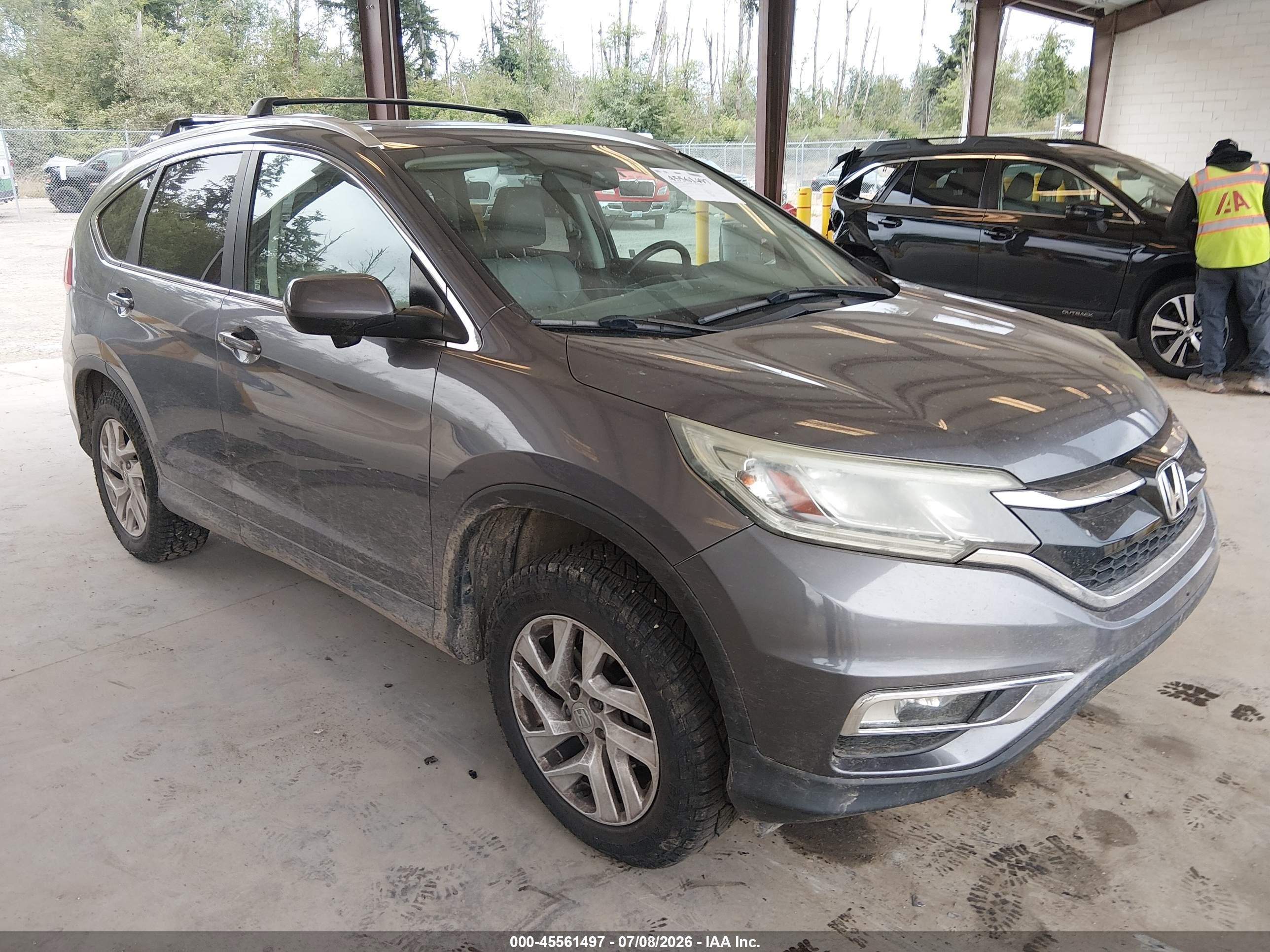 2015 Honda Cr-v Ex-l Gray vin: 2HKRM4H79FH661316