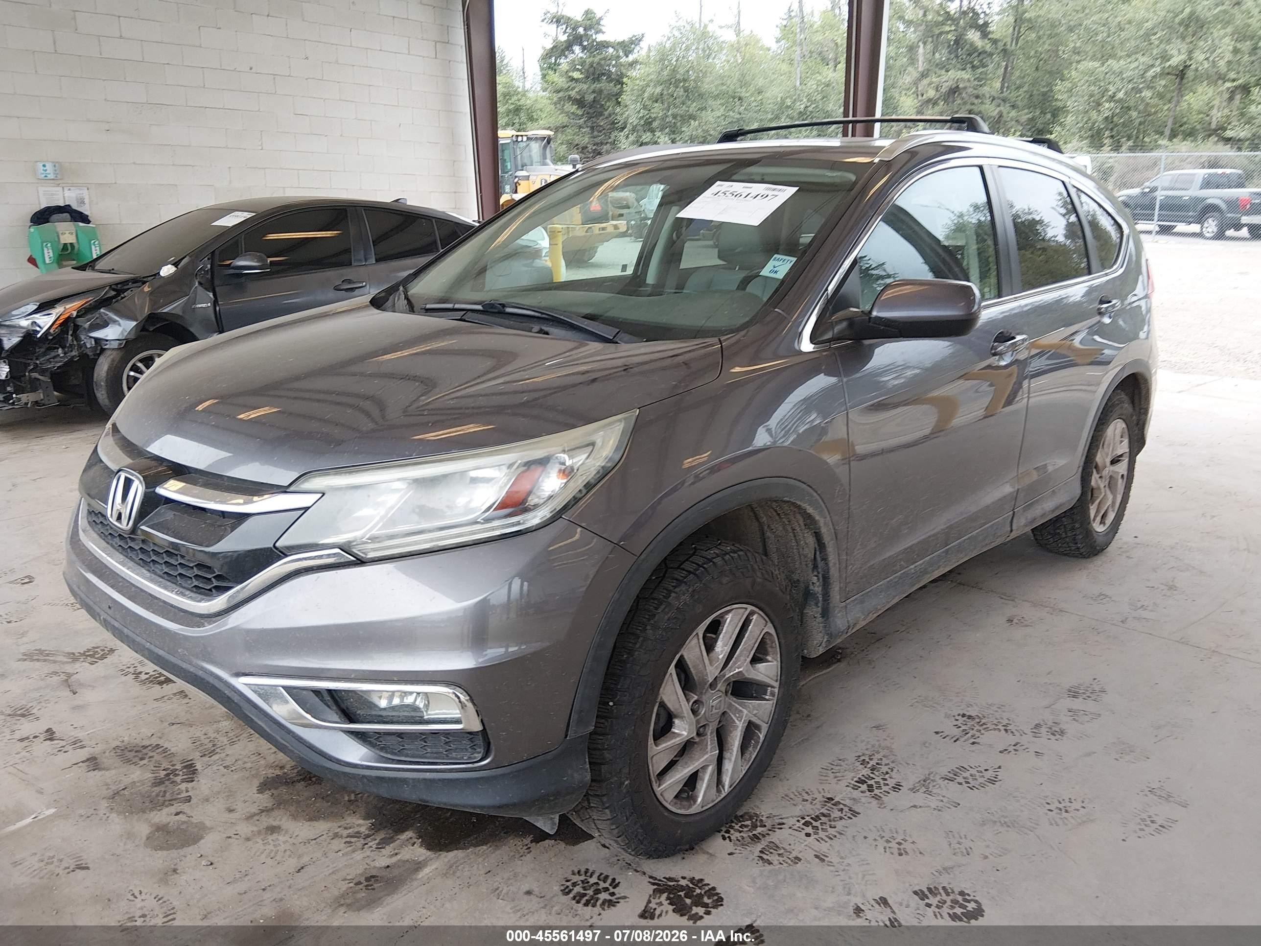 2015 Honda Cr-v Ex-l Gray vin: 2HKRM4H79FH661316