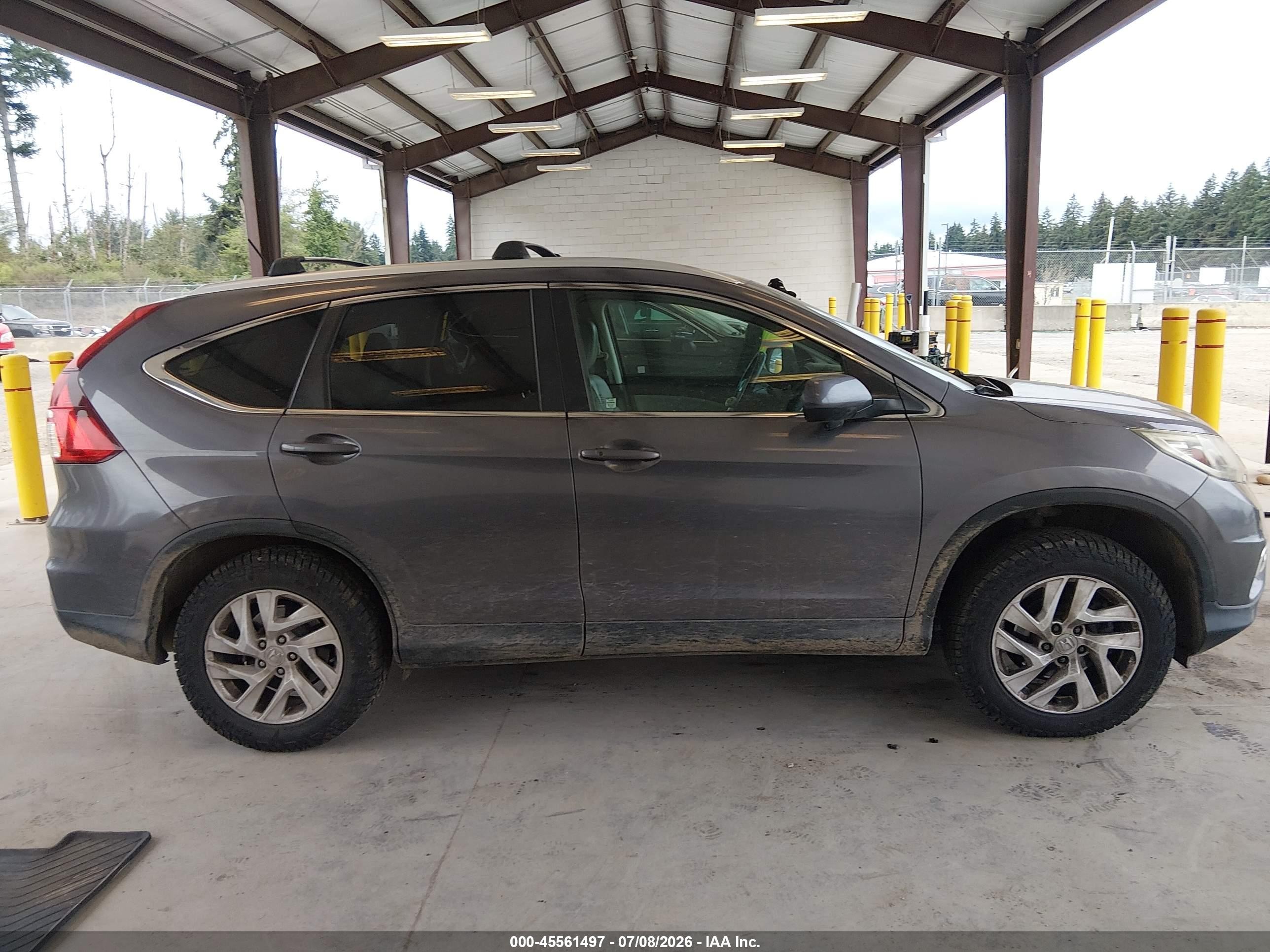 2015 Honda Cr-v Ex-l Gray vin: 2HKRM4H79FH661316