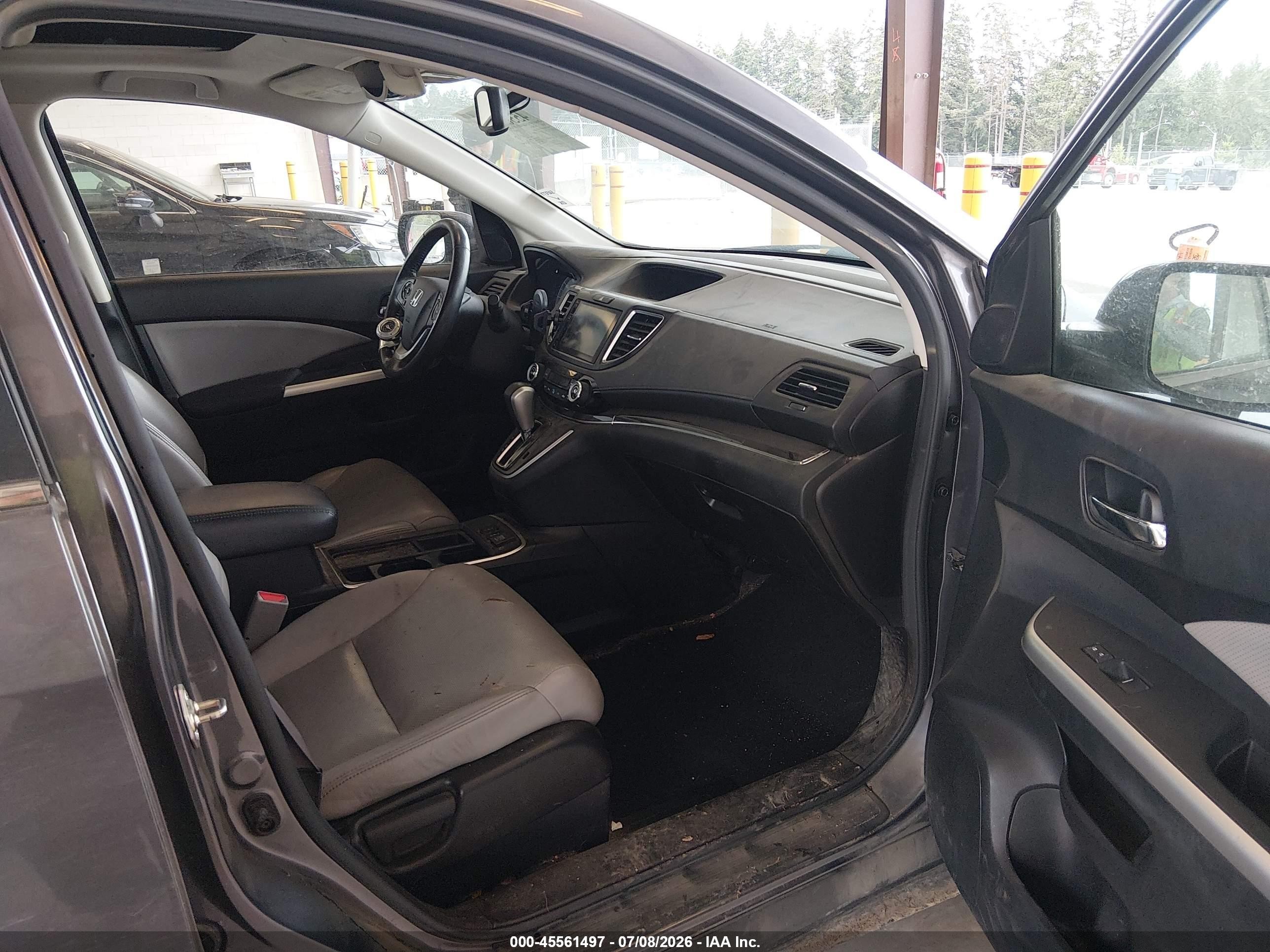 2015 Honda Cr-v Ex-l Gray vin: 2HKRM4H79FH661316