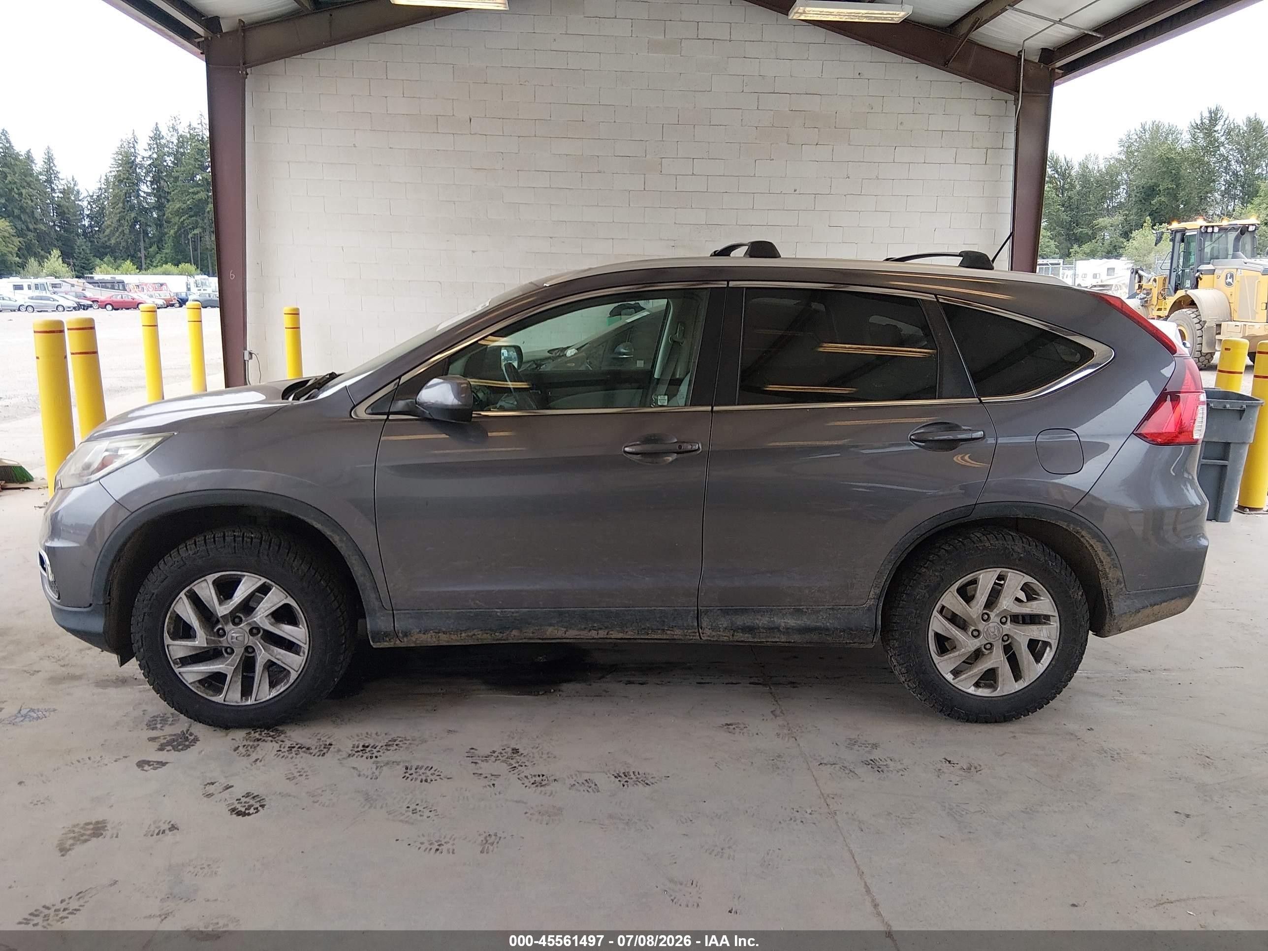 2015 Honda Cr-v Ex-l Gray vin: 2HKRM4H79FH661316