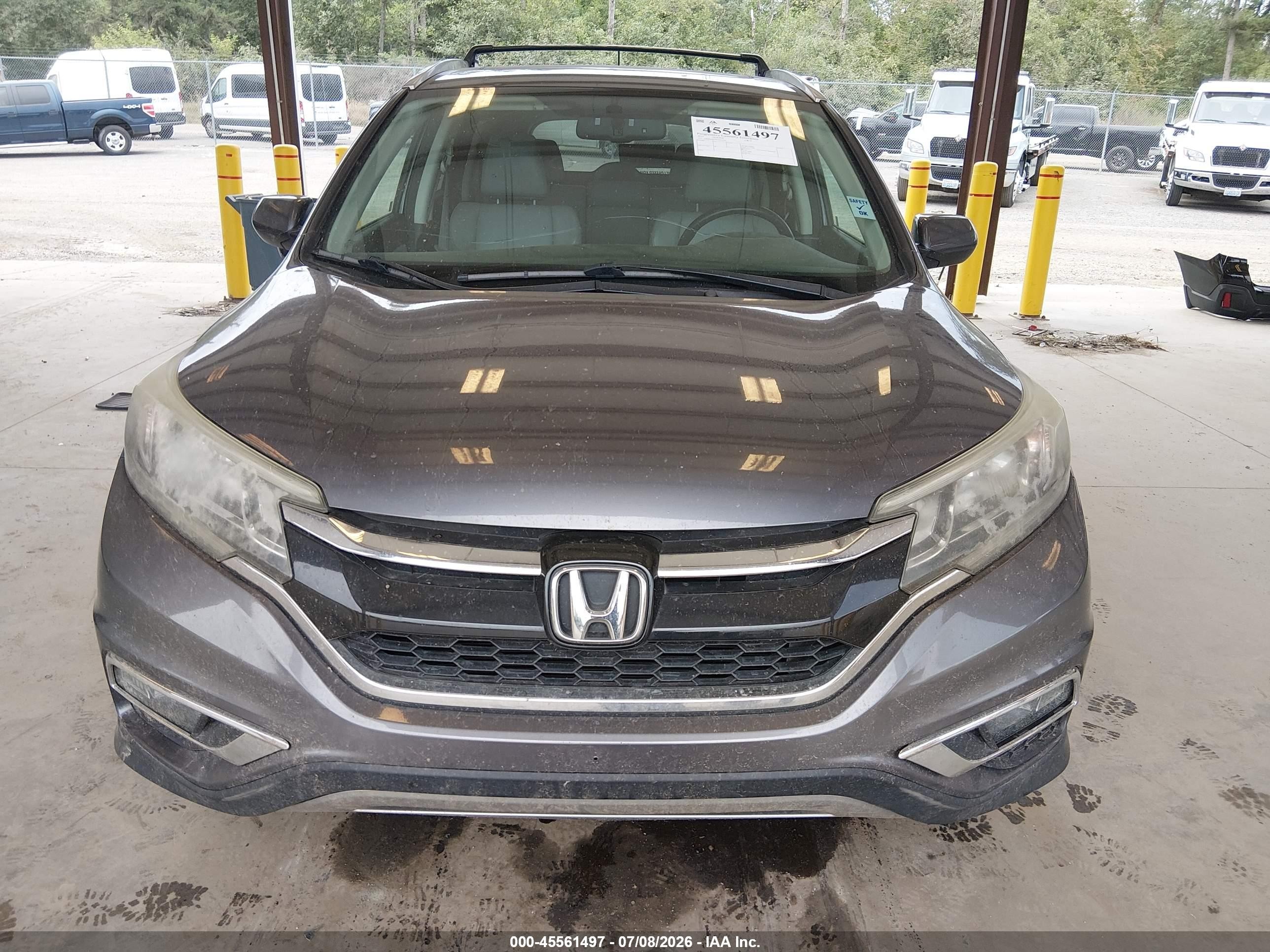 2015 Honda Cr-v Ex-l Gray vin: 2HKRM4H79FH661316