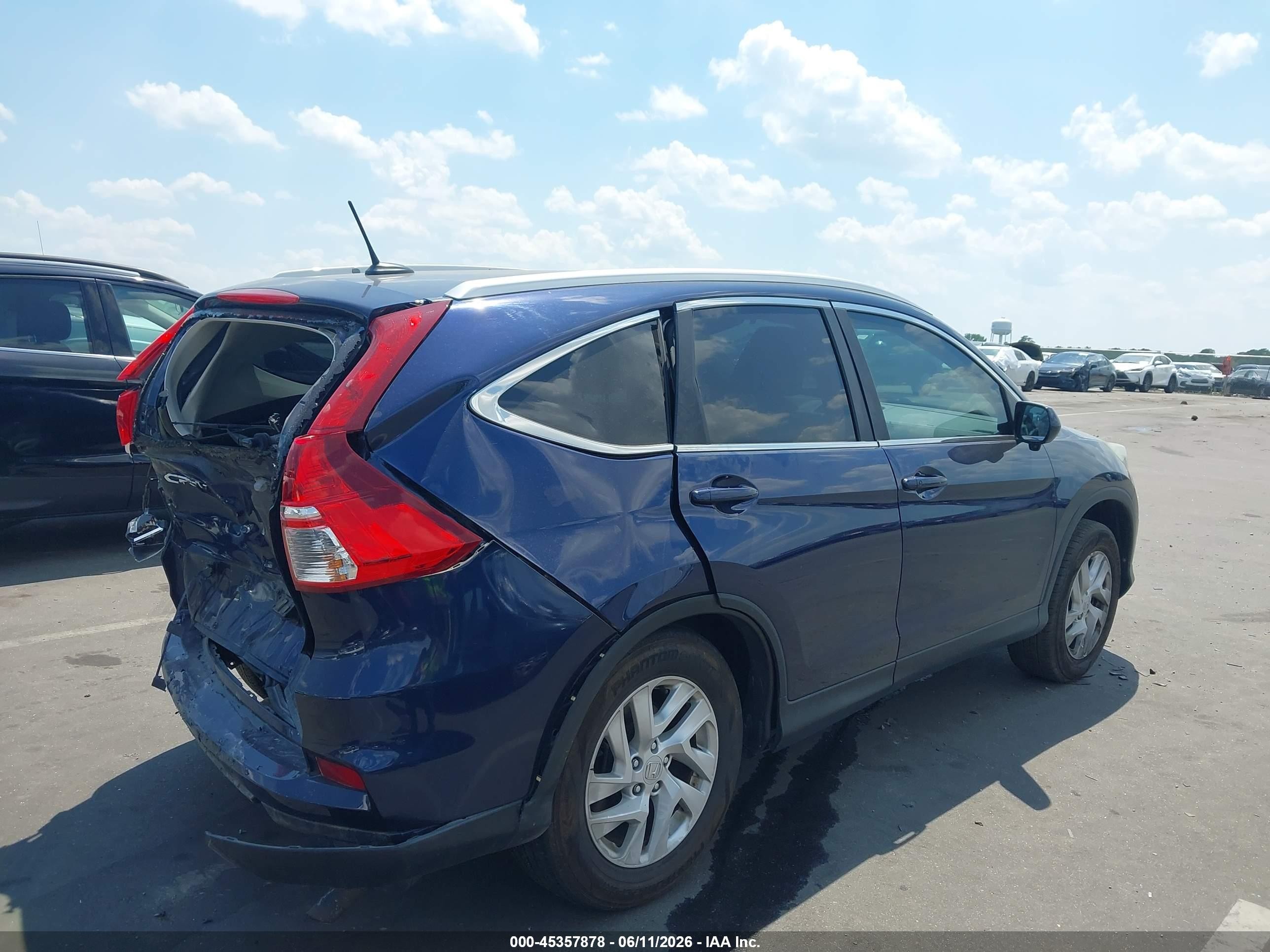 2015 Honda Cr-v Ex-l Синий vin: 2HKRM4H79FH675071